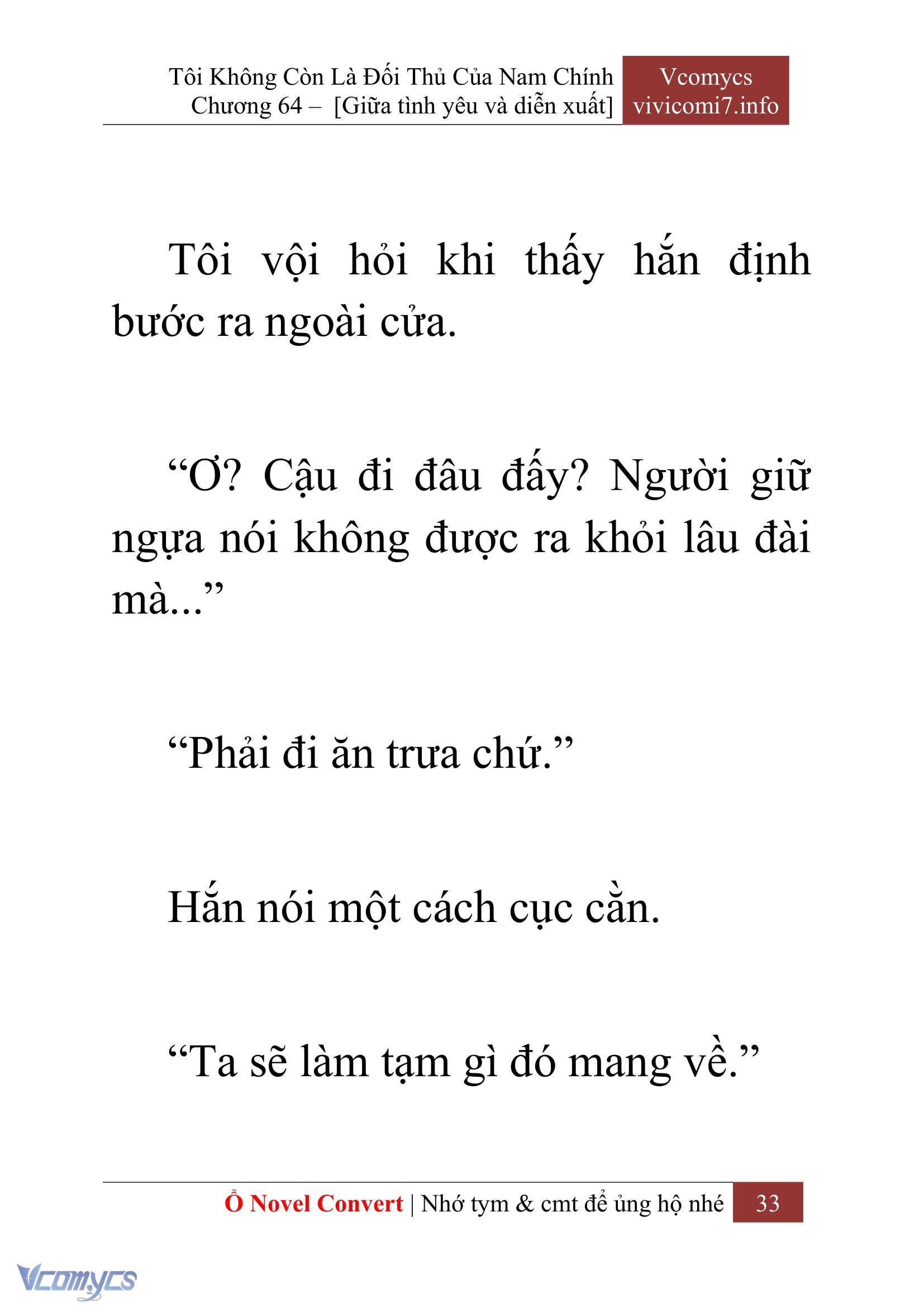 [Novel] Tôi Không Còn Là Đối Thủ Của Nam Chính Chap 64 - Trang 2