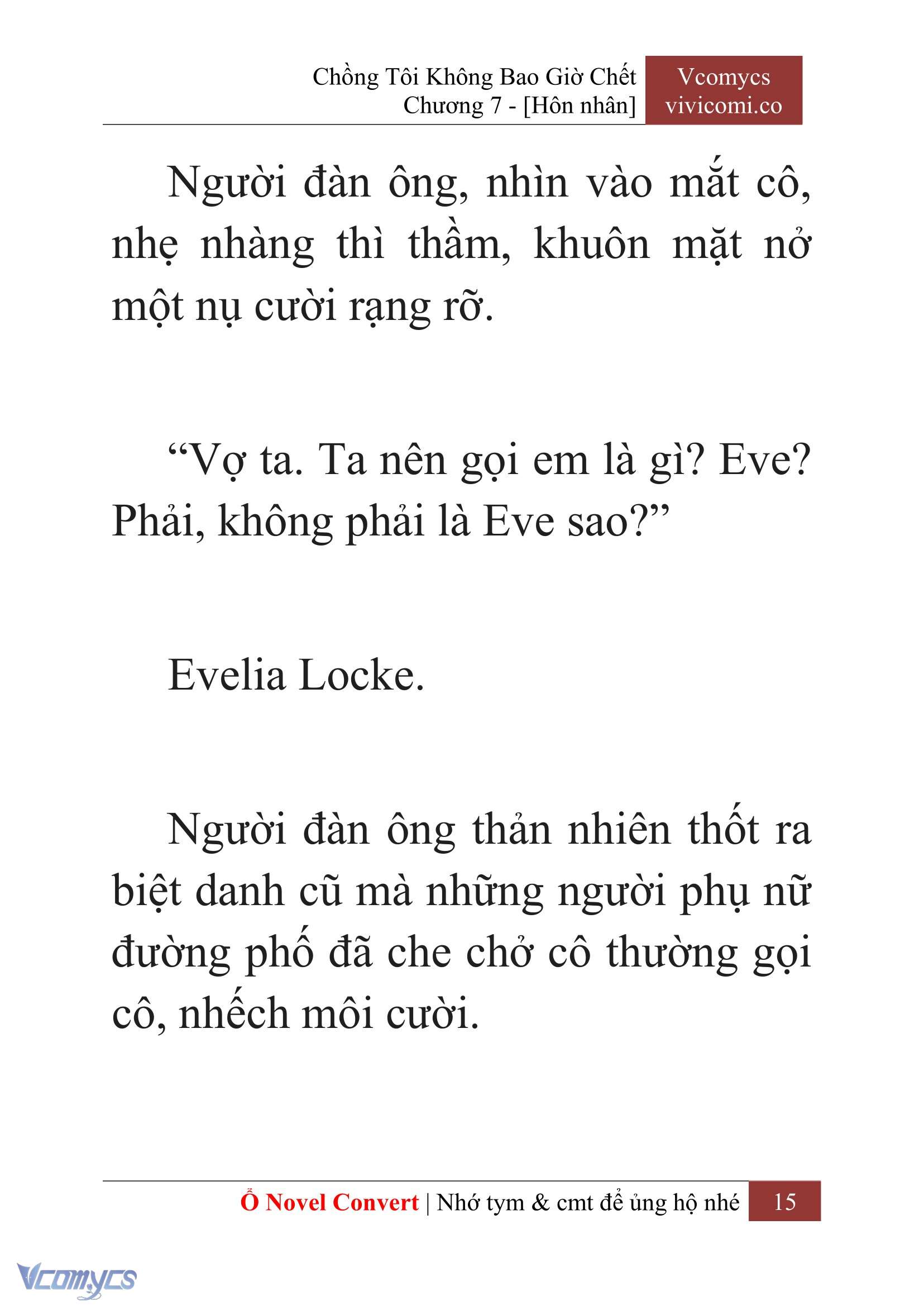 [Novel] Chồng Tôi Không Bao Giờ Chết Chap 7 - Next Chap 8