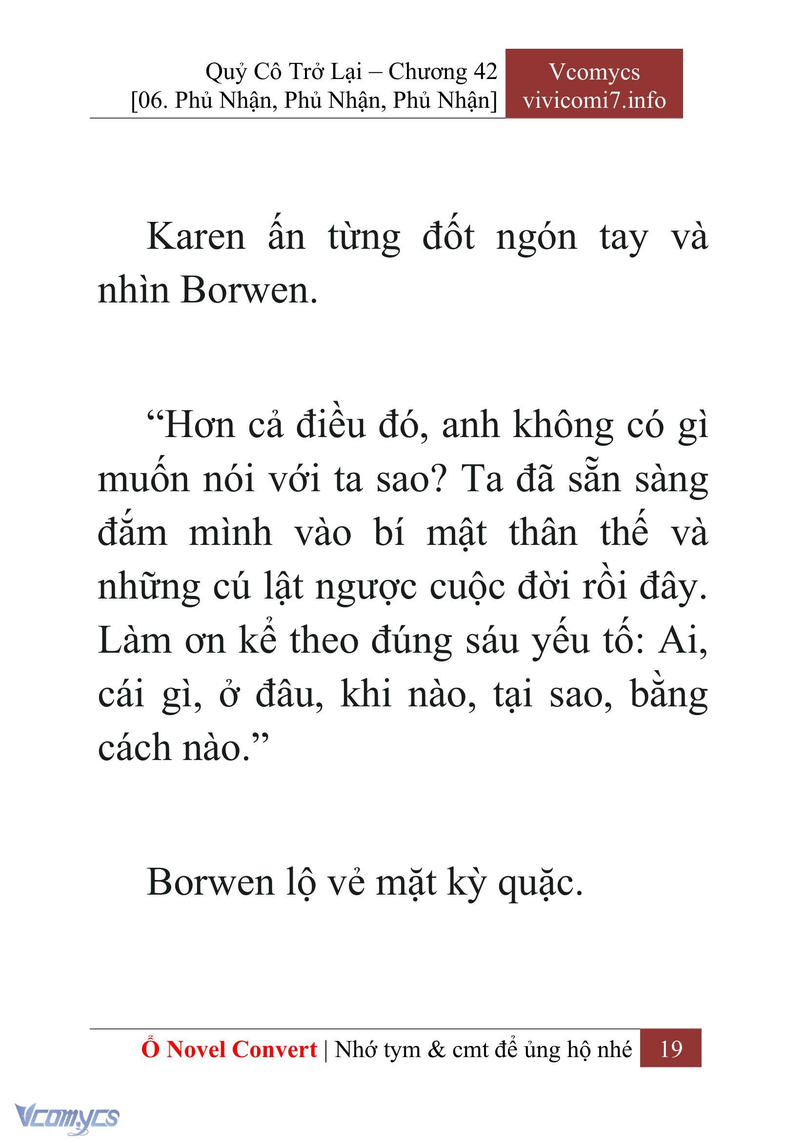 [Novel] Quý Cô Trở Lại Chap 42 - Next Chap 43