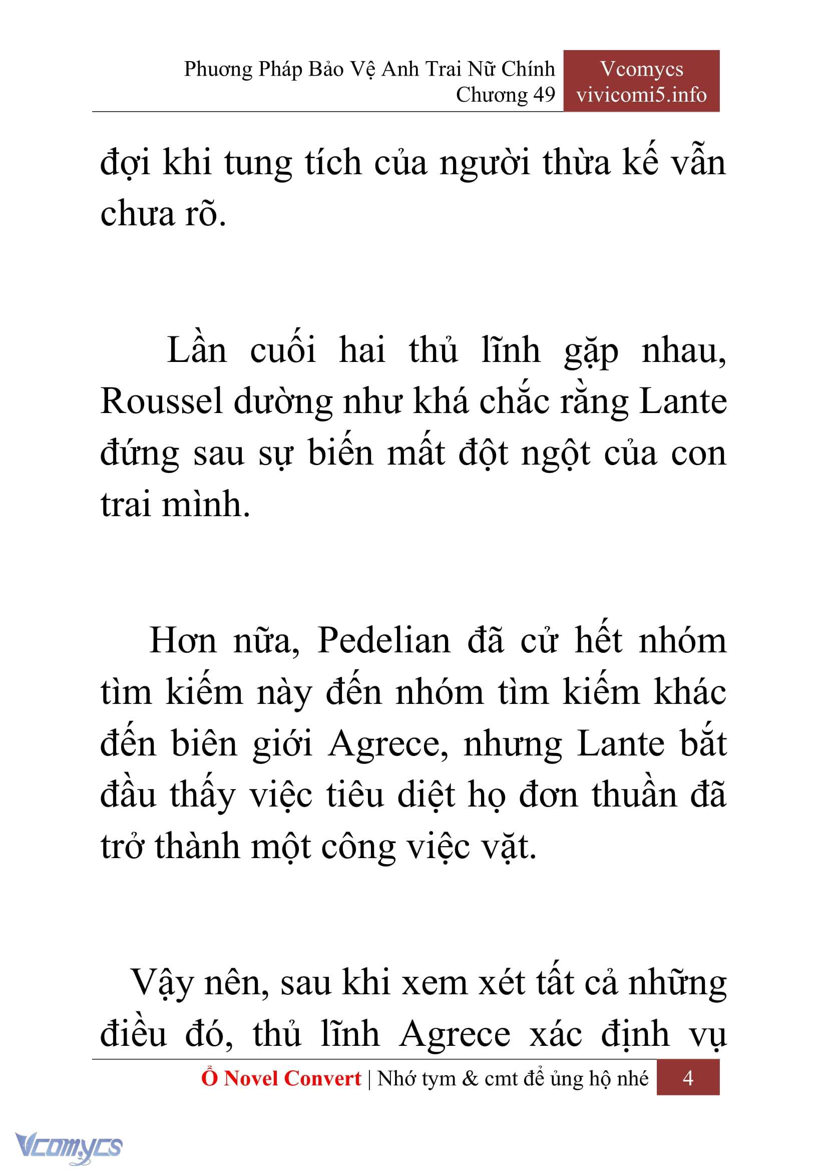 [Novel] Phương Pháp Bảo Vệ Anh Trai Nữ Chính Chap 49 - Next Chap 50