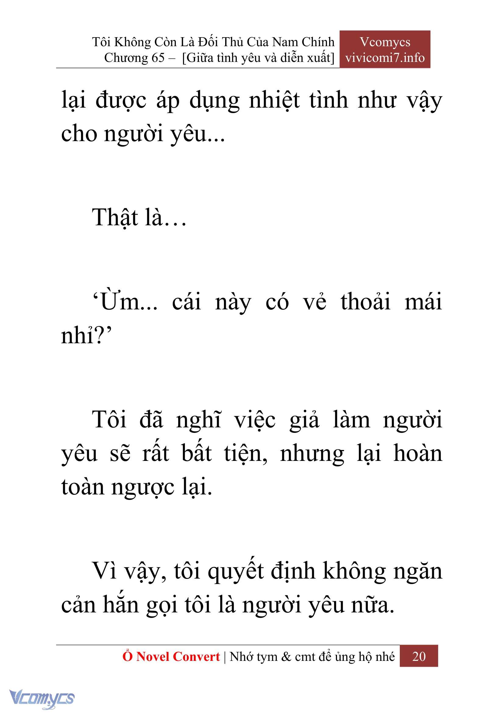[Novel] Tôi Không Còn Là Đối Thủ Của Nam Chính Chap 65 - Trang 2