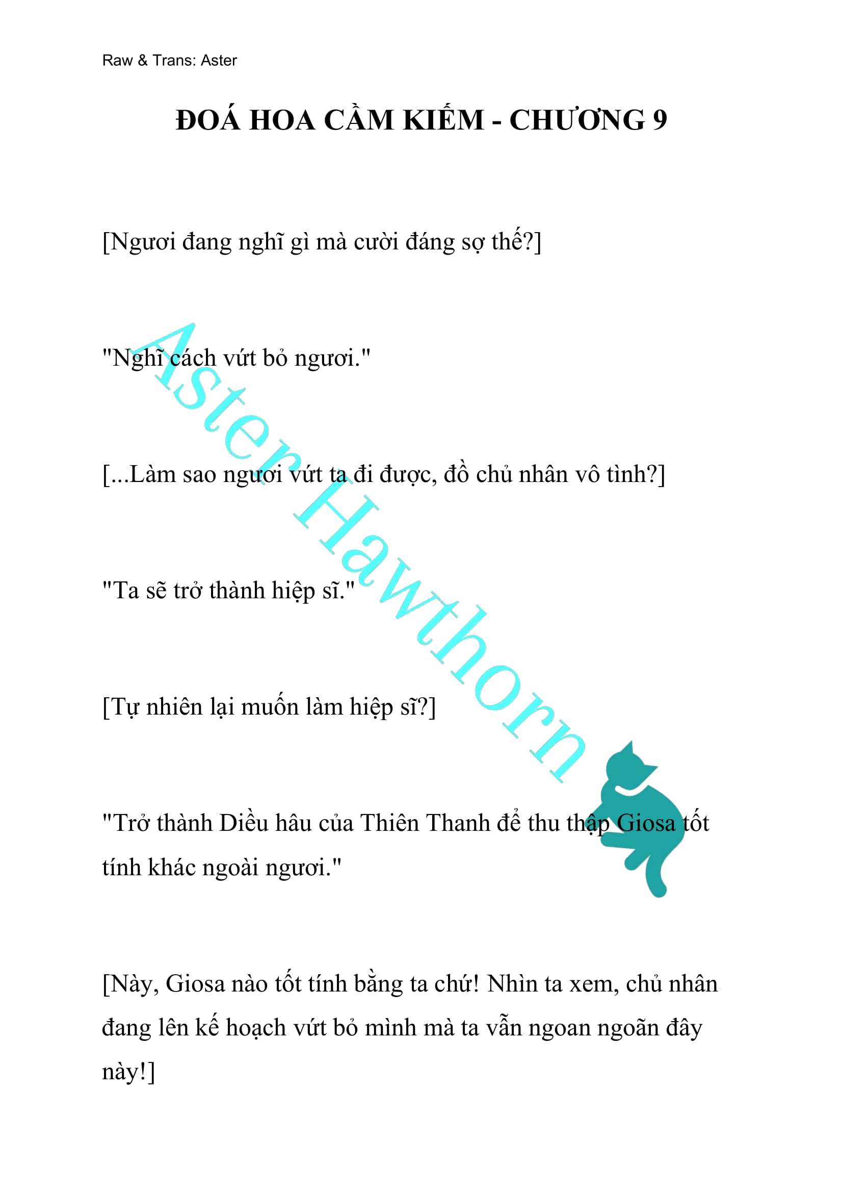 [NOVEL] Đóa Hoa Cầm Kiếm Chap 9 - Next Chap 10