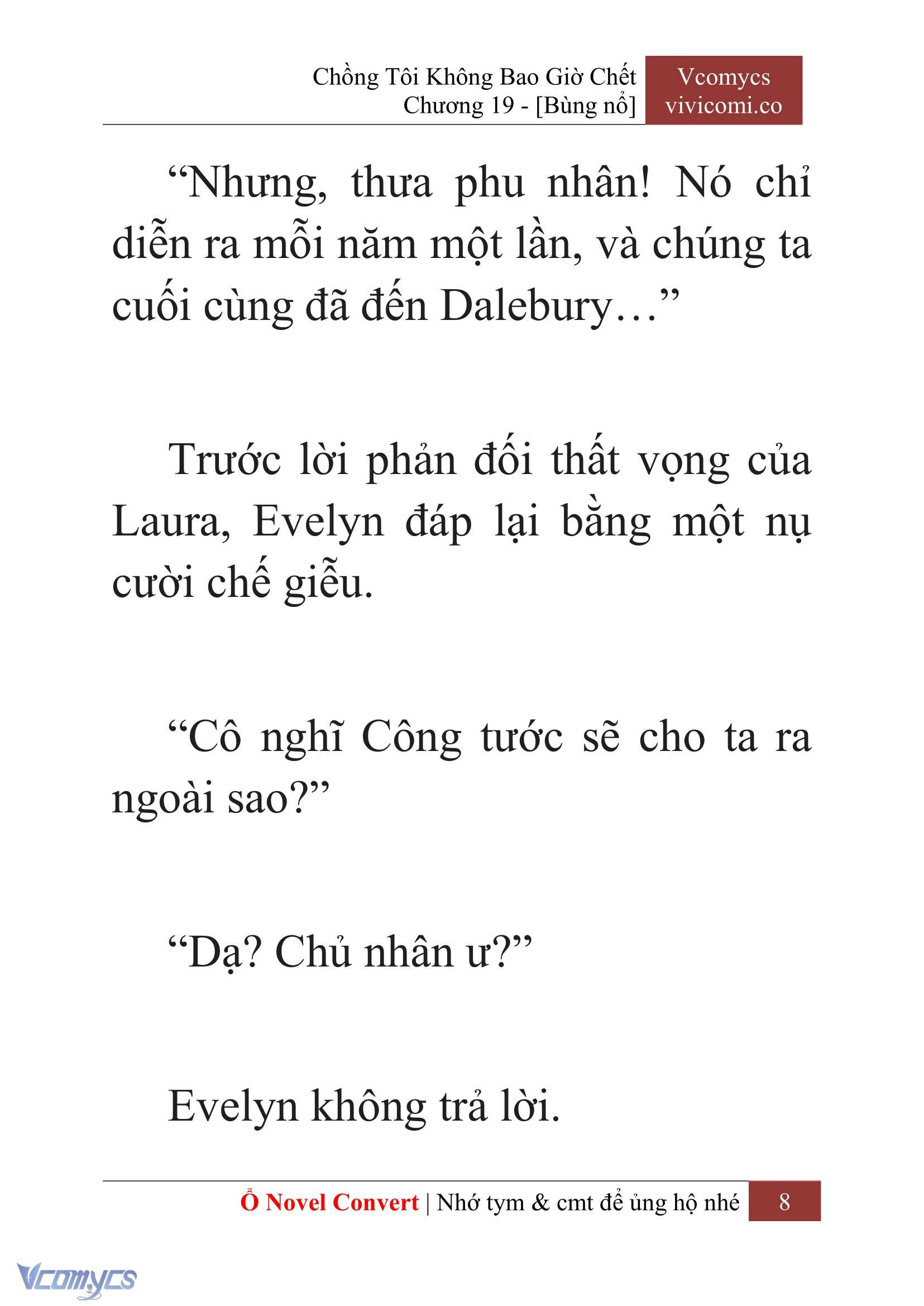[Novel] Chồng Tôi Không Bao Giờ Chết Chap 19 - Trang 2