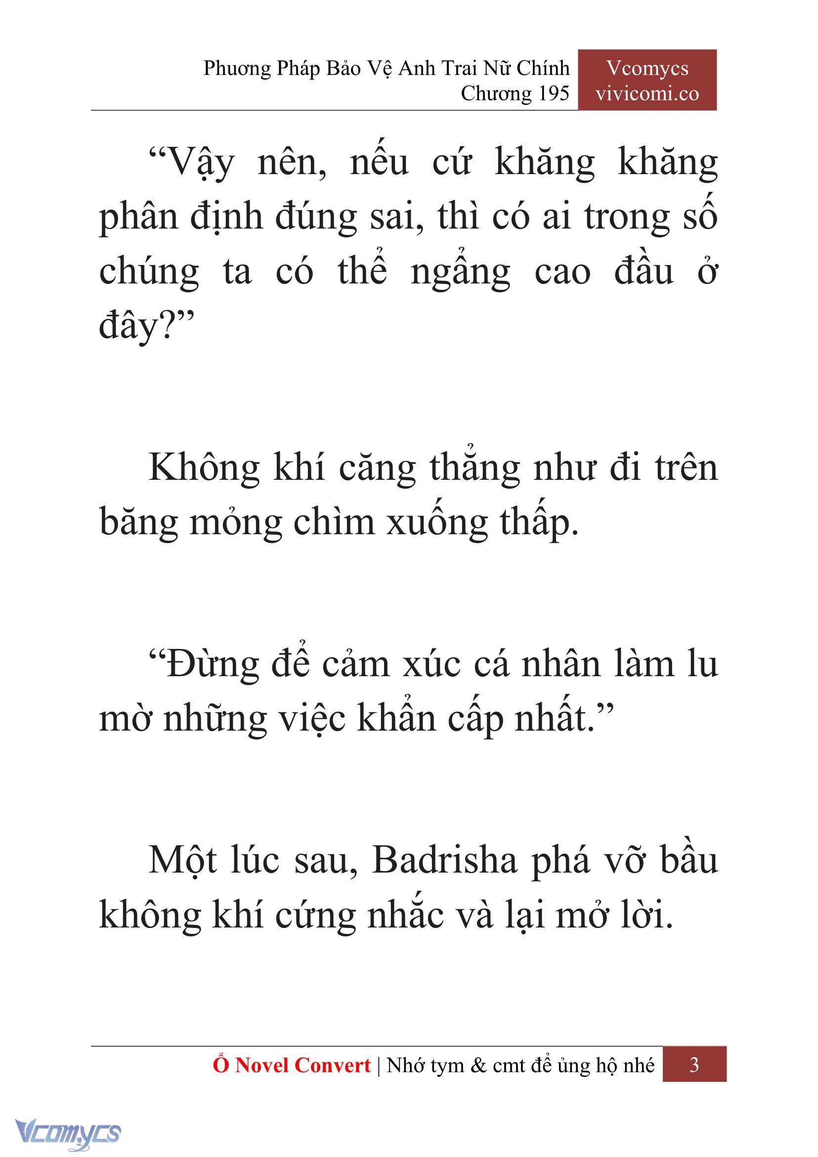 [Novel] Phương Pháp Bảo Vệ Anh Trai Nữ Chính Chap 195 - Next Chap 196