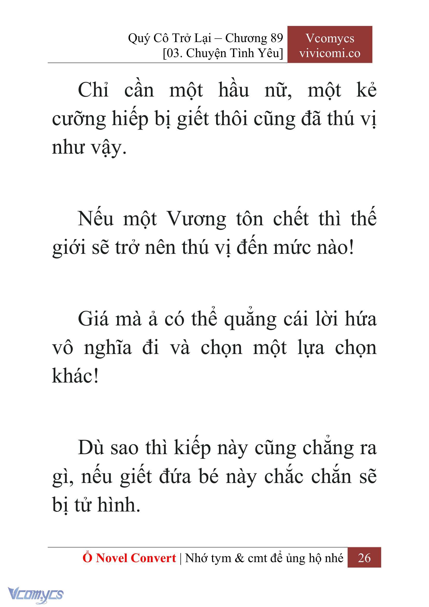 [Novel] Quý Cô Trở Lại Chap 89 - Next Chap 90