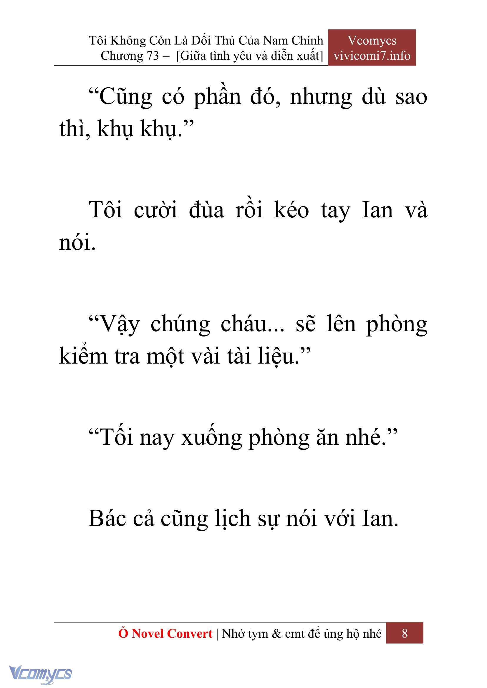 [Novel] Tôi Không Còn Là Đối Thủ Của Nam Chính Chap 73 - Trang 2