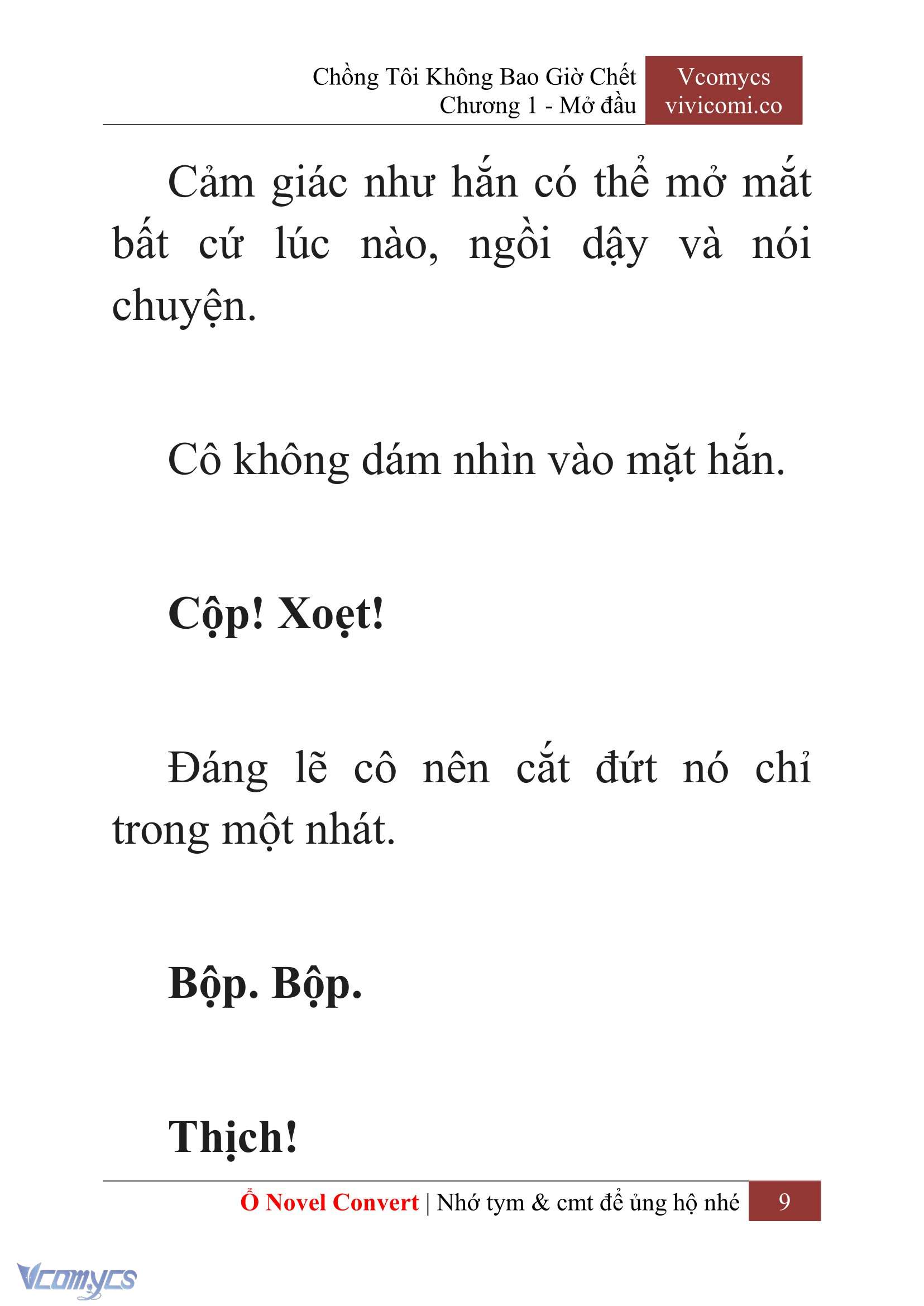 [Novel] Chồng Tôi Không Bao Giờ Chết Chap 1 - Next Chap 2