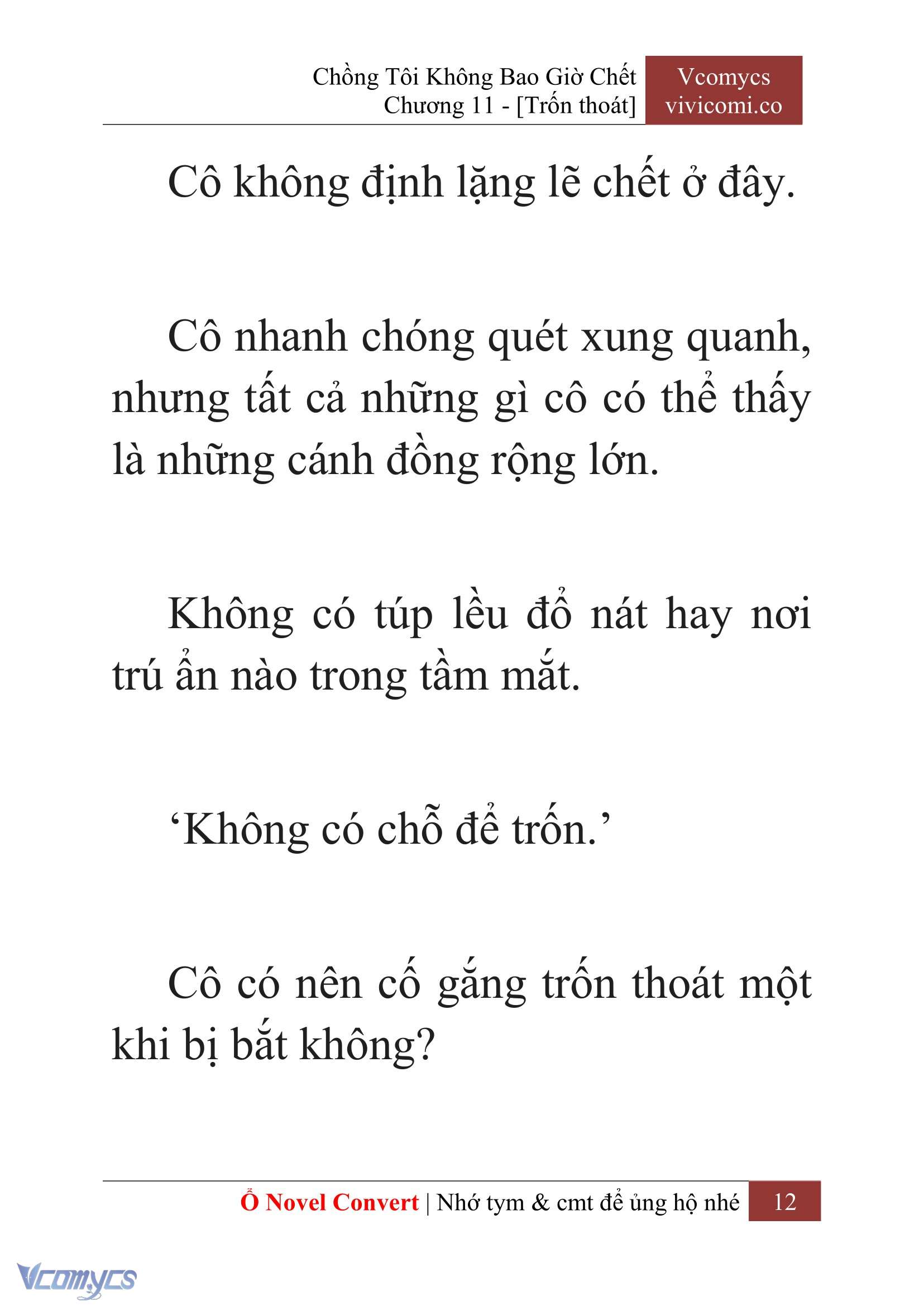 [Novel] Chồng Tôi Không Bao Giờ Chết Chap 11 - Next Chap 12