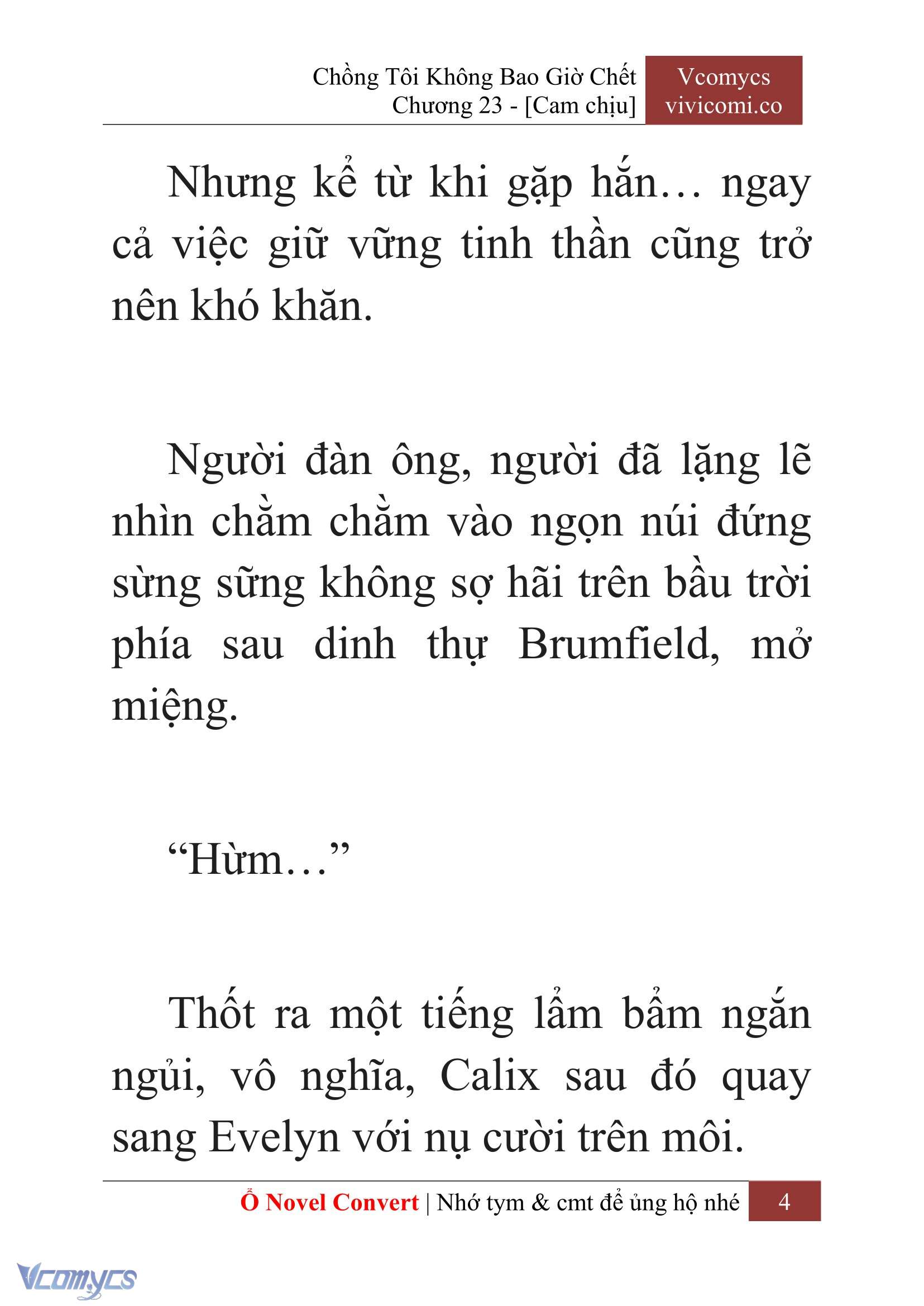 [Novel] Chồng Tôi Không Bao Giờ Chết Chap 23 - Trang 2