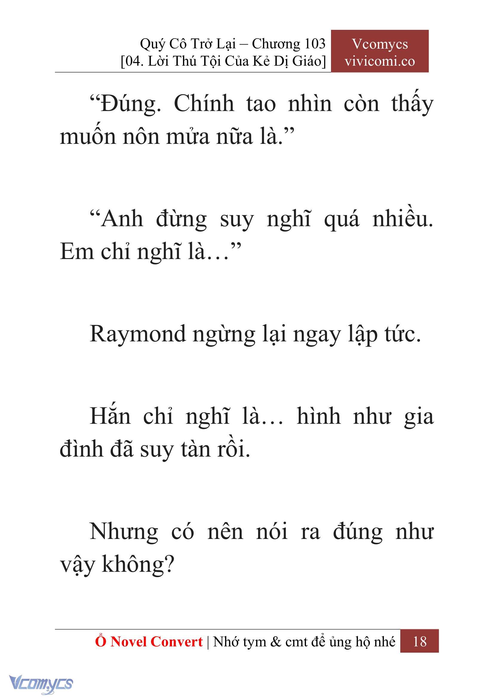 [Novel] Quý Cô Trở Lại Chap 103 - Next Chap 104