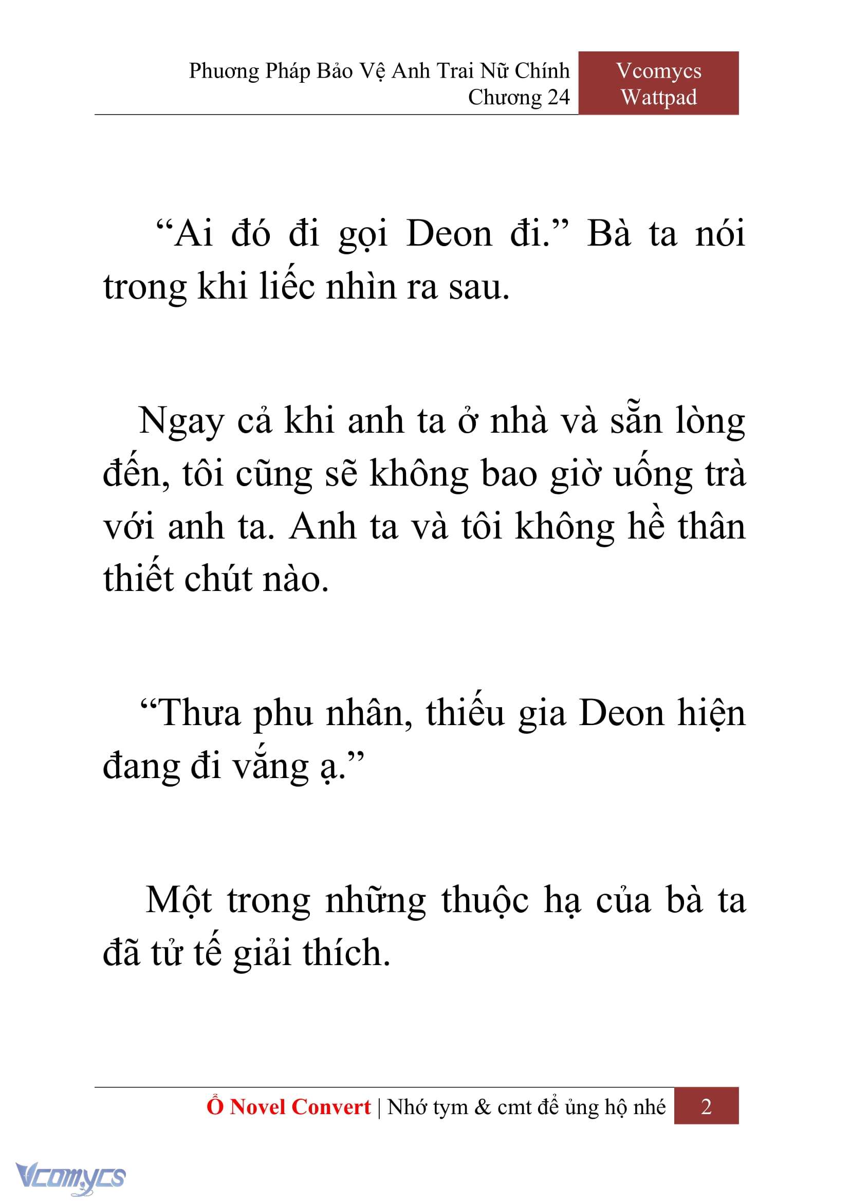 [Novel] Phương Pháp Bảo Vệ Anh Trai Nữ Chính Chap 24 - Next Chap 25