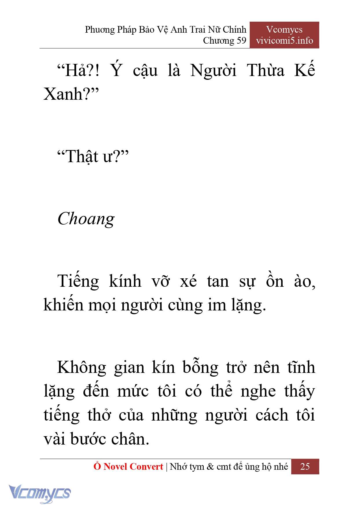 [Novel] Phương Pháp Bảo Vệ Anh Trai Nữ Chính Chap 59 - Next Chap 60