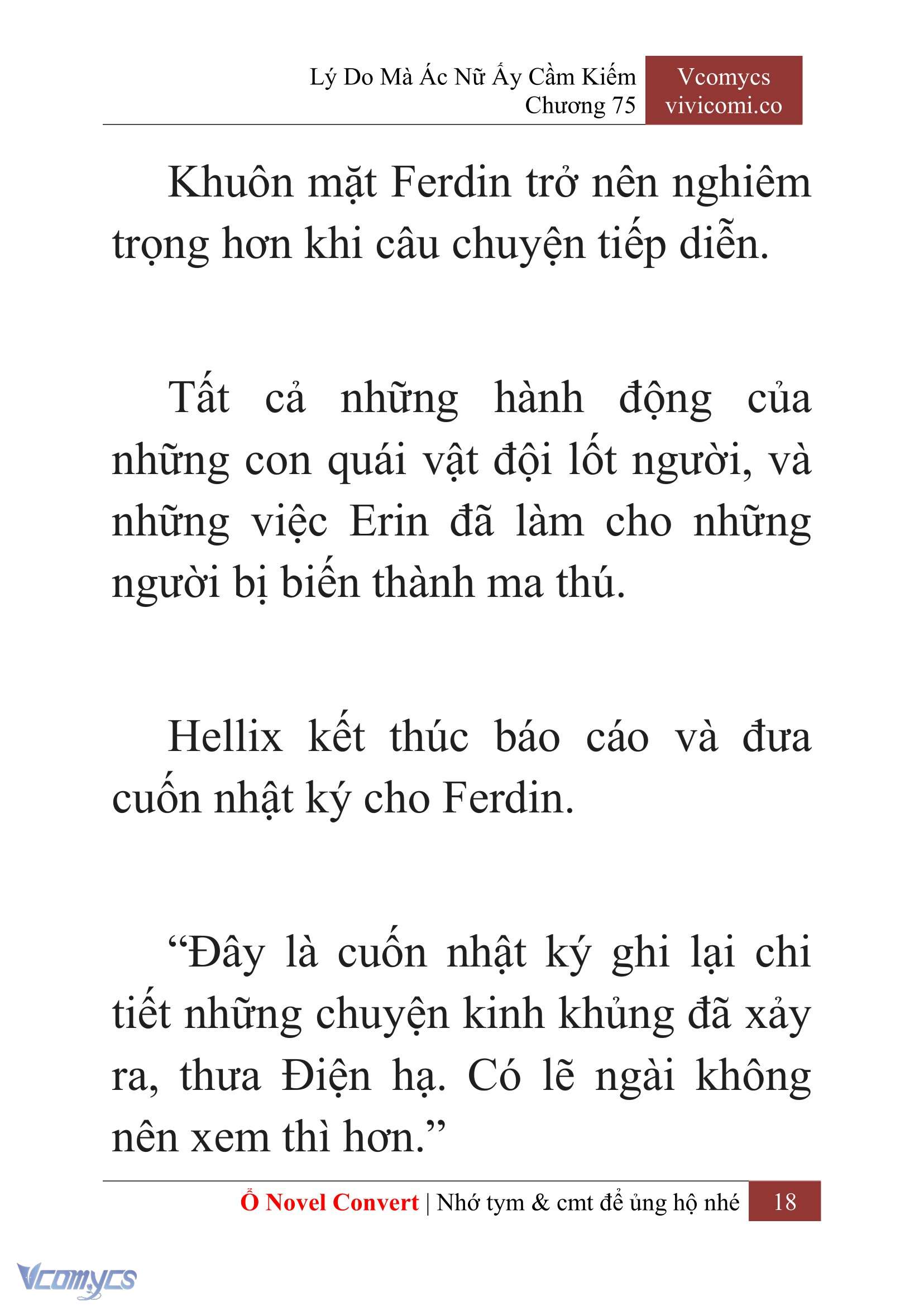 [Novel] Lý Do Mà Ác Nữ Ấy Cầm Kiếm Chap 75 - Next Chap 76