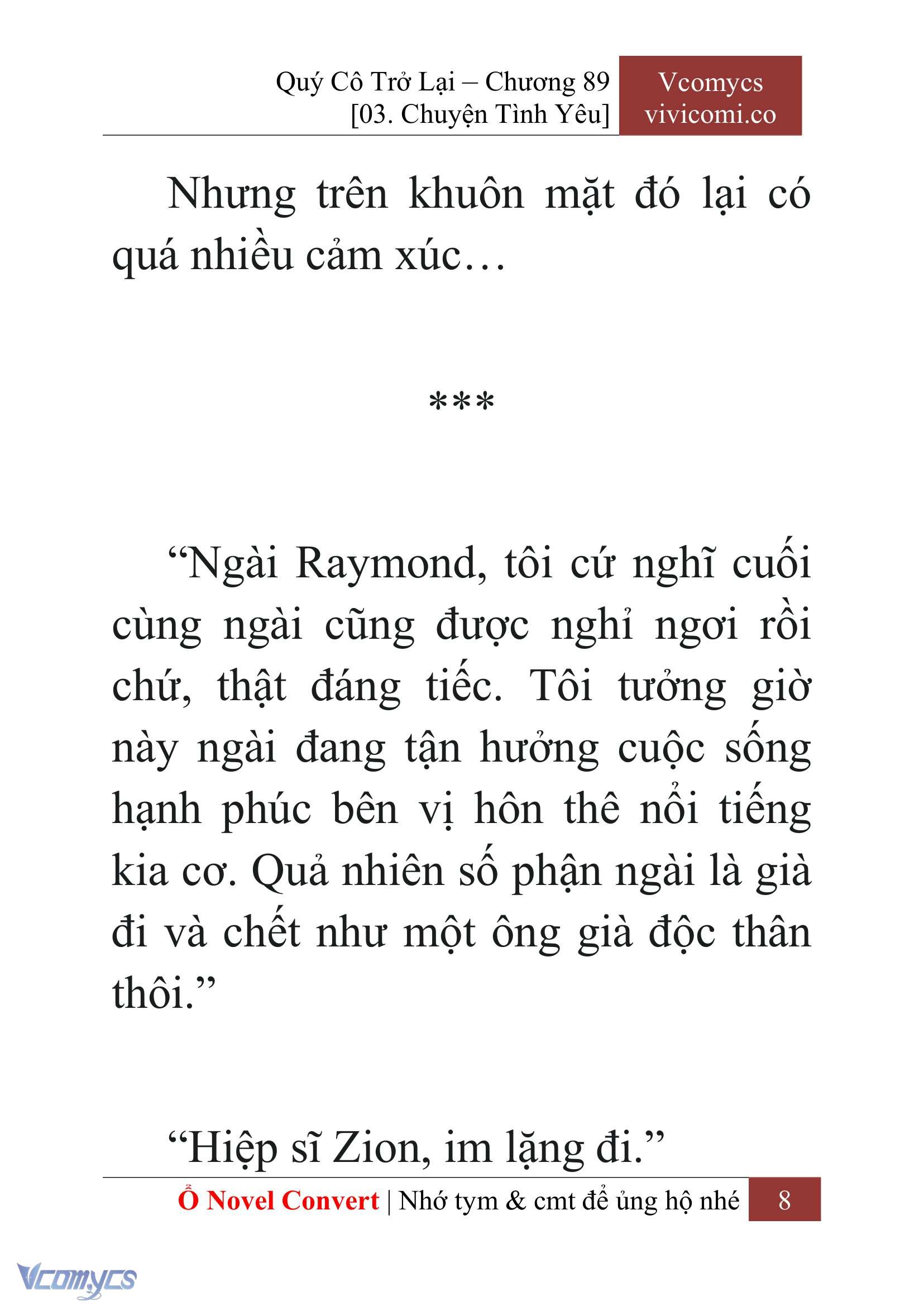 [Novel] Quý Cô Trở Lại Chap 89 - Next Chap 90