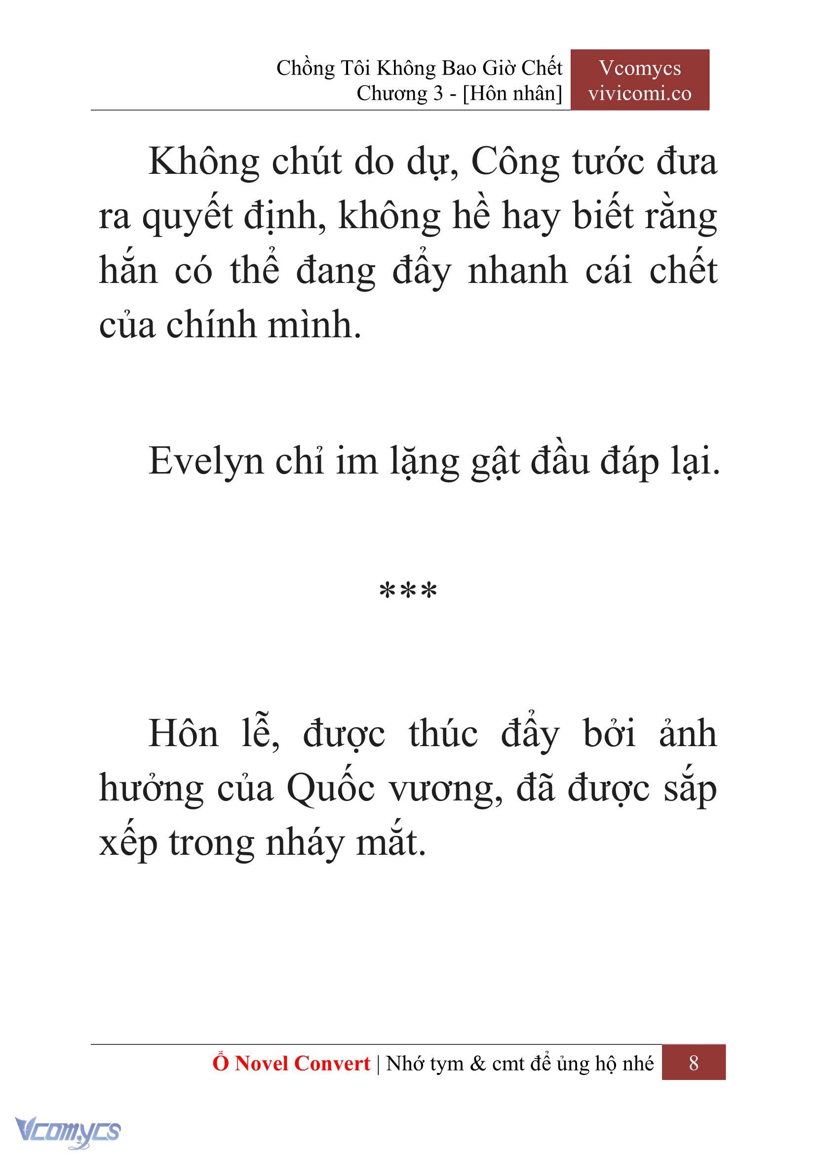 [Novel] Chồng Tôi Không Bao Giờ Chết Chap 3 - Next Chap 4
