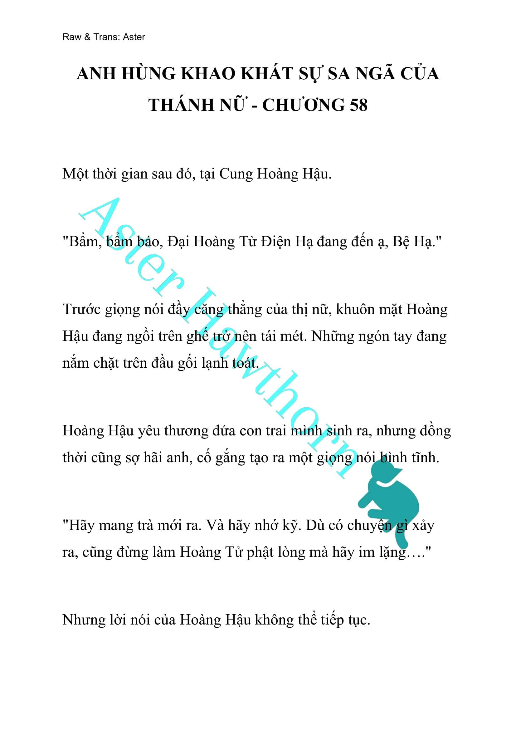 [NOVEL] Anh Hùng Khao Khát Sự Sa Ngã Của Thánh Nữ Chap 58 - Next Chap 59