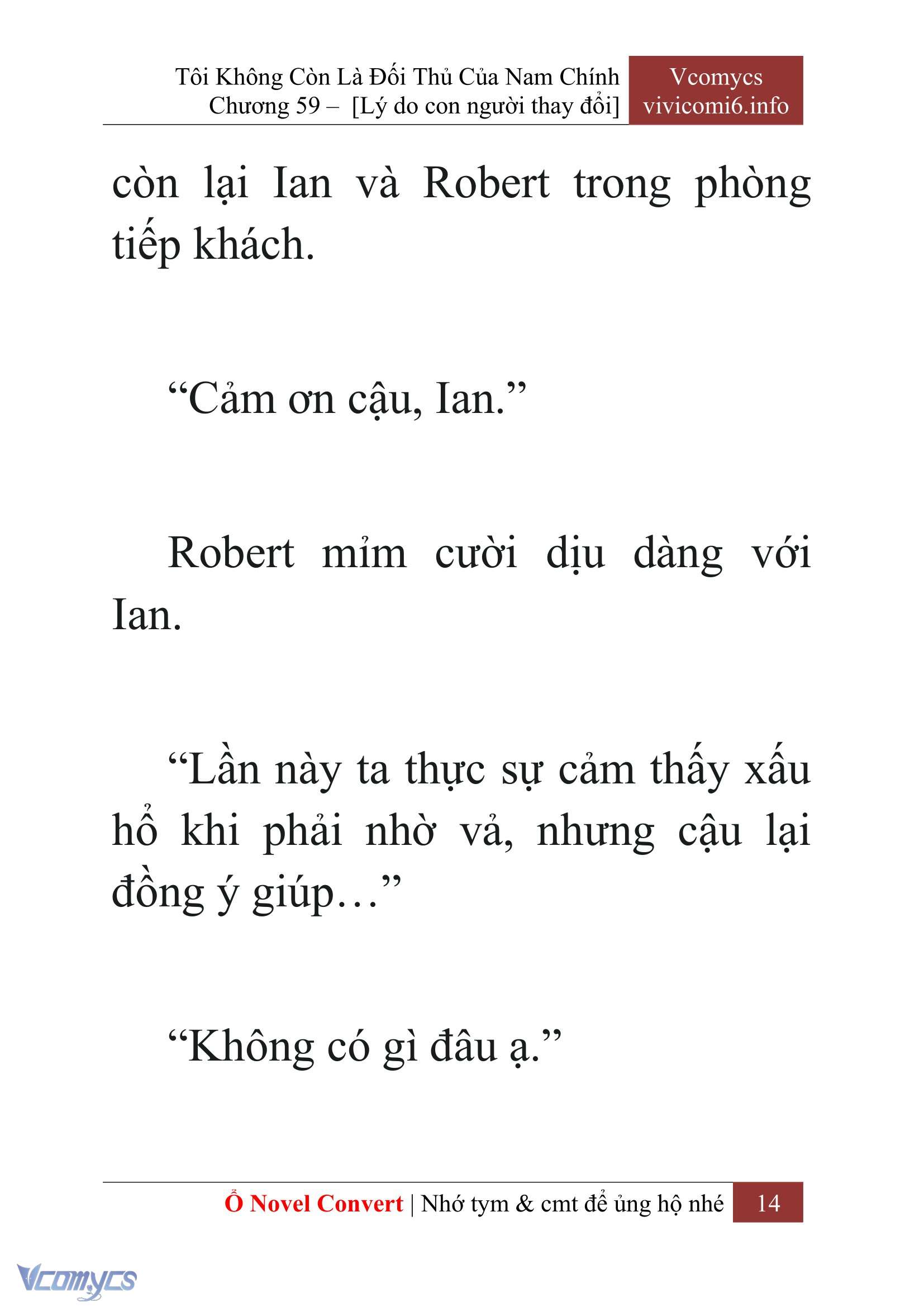 [Novel] Tôi Không Còn Là Đối Thủ Của Nam Chính Chap 59 - Trang 2
