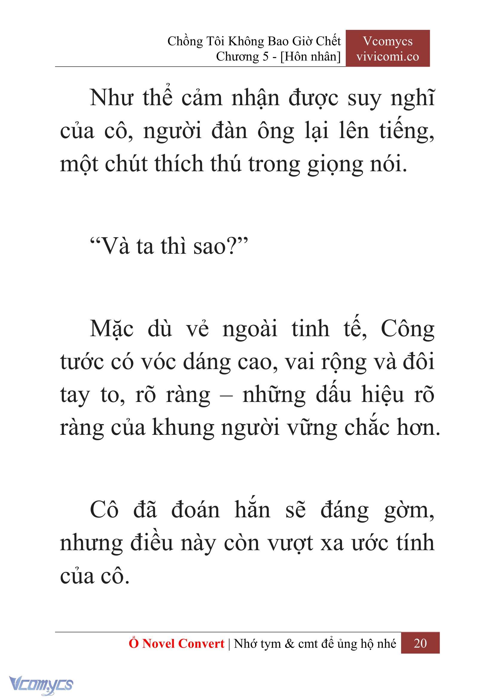 [Novel] Chồng Tôi Không Bao Giờ Chết Chap 5 - Next Chap 6