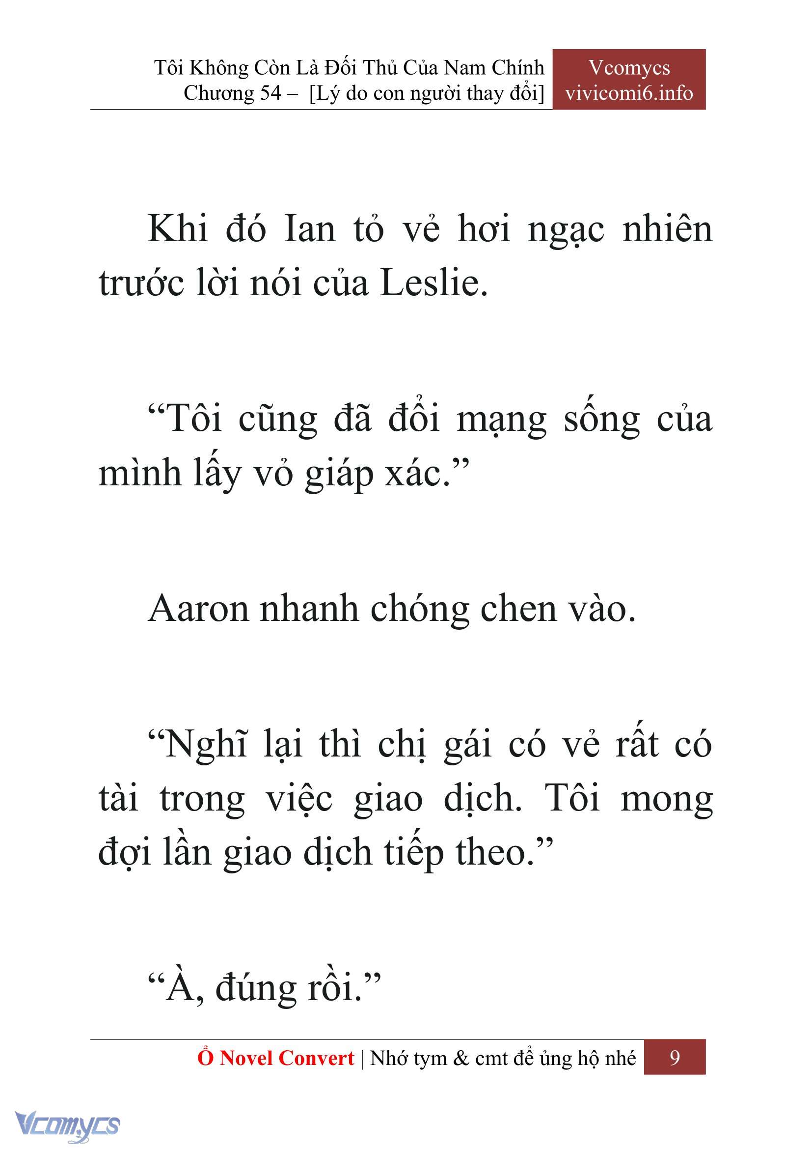 [Novel] Tôi Không Còn Là Đối Thủ Của Nam Chính Chap 54 - Trang 2