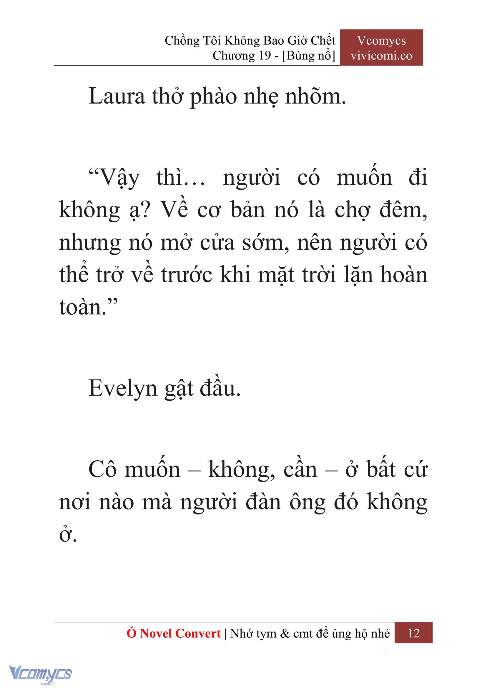 [Novel] Chồng Tôi Không Bao Giờ Chết Chap 19 - Trang 2