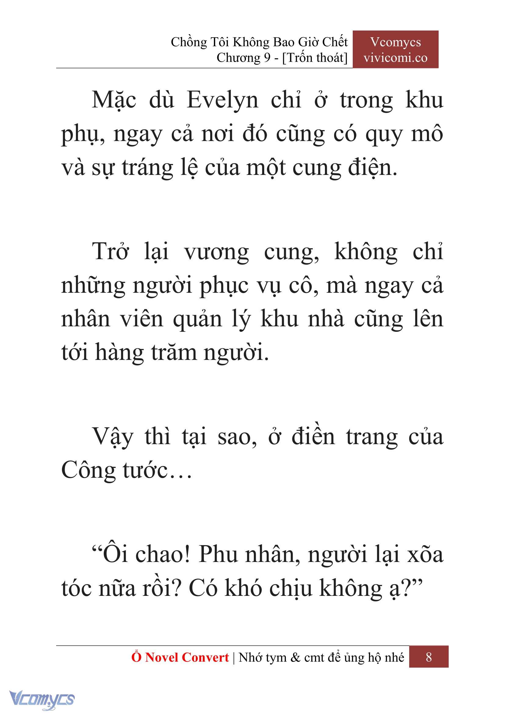 [Novel] Chồng Tôi Không Bao Giờ Chết Chap 9 - Next Chap 10