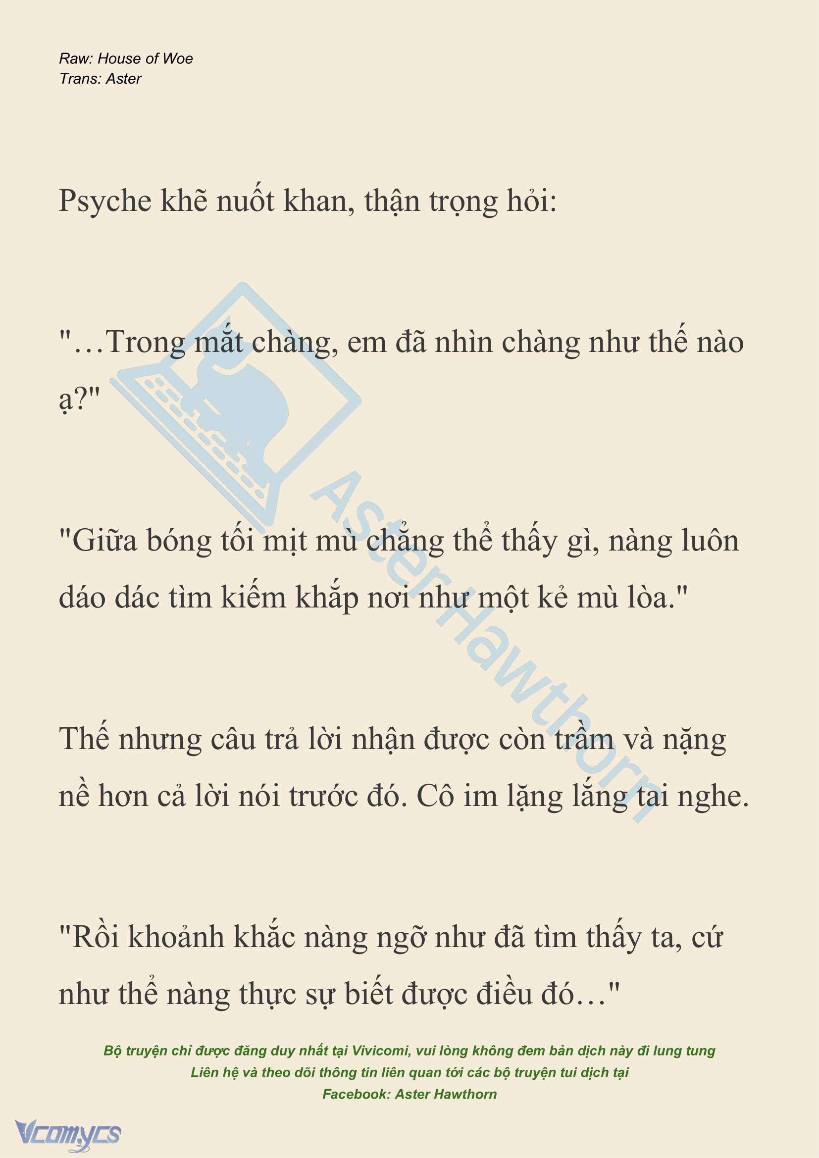 [NOVEL] Dành Cho Các Nữ Thần: Dành cho Psyche Chap 24 - Trang 2