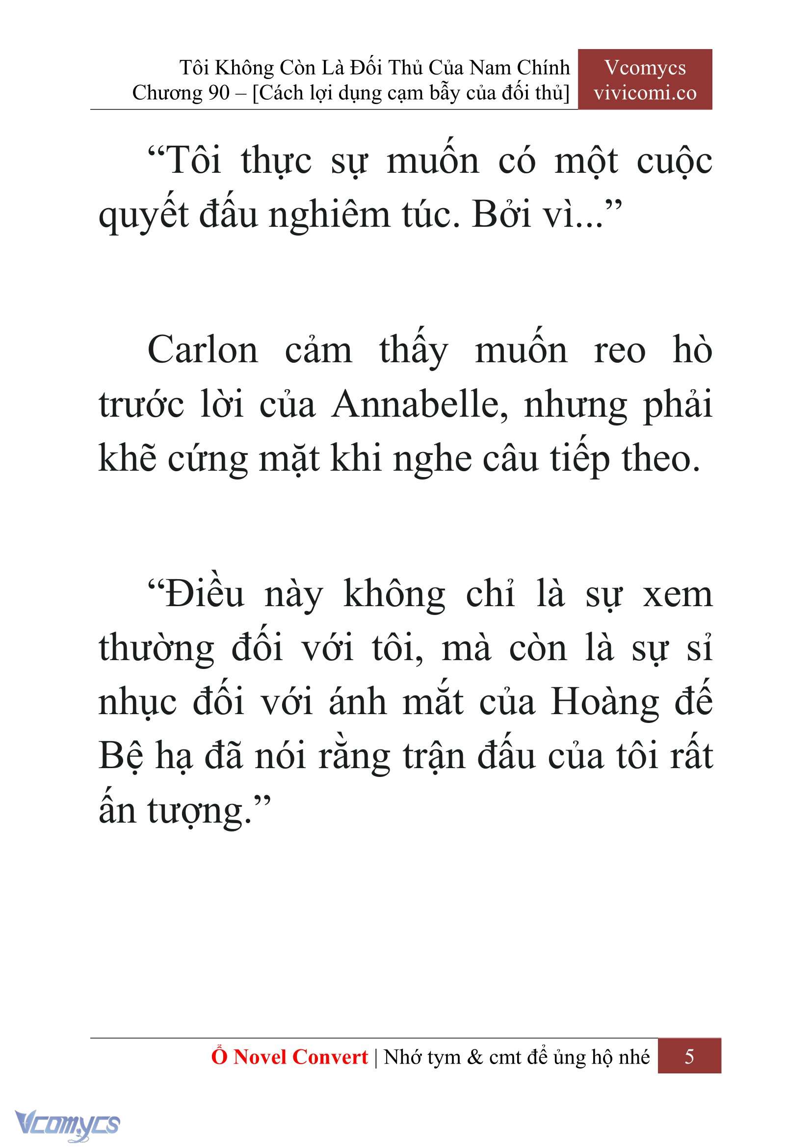 [Novel] Tôi Không Còn Là Đối Thủ Của Nam Chính Chap 90 - Trang 2