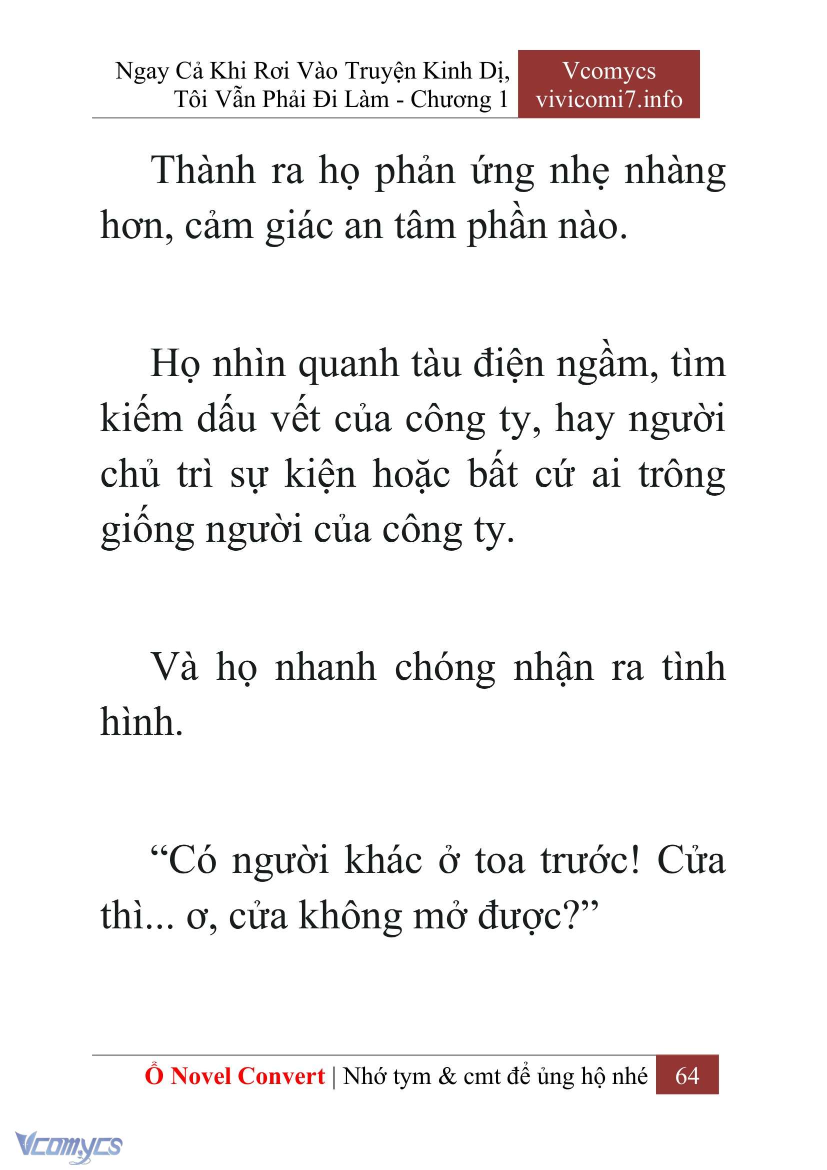 [Novel] Ngay Cả Khi Rơi Vào Truyện Kinh Dị, Tôi Vẫn Phải Đi Làm Chap 1 - Next Chap 2