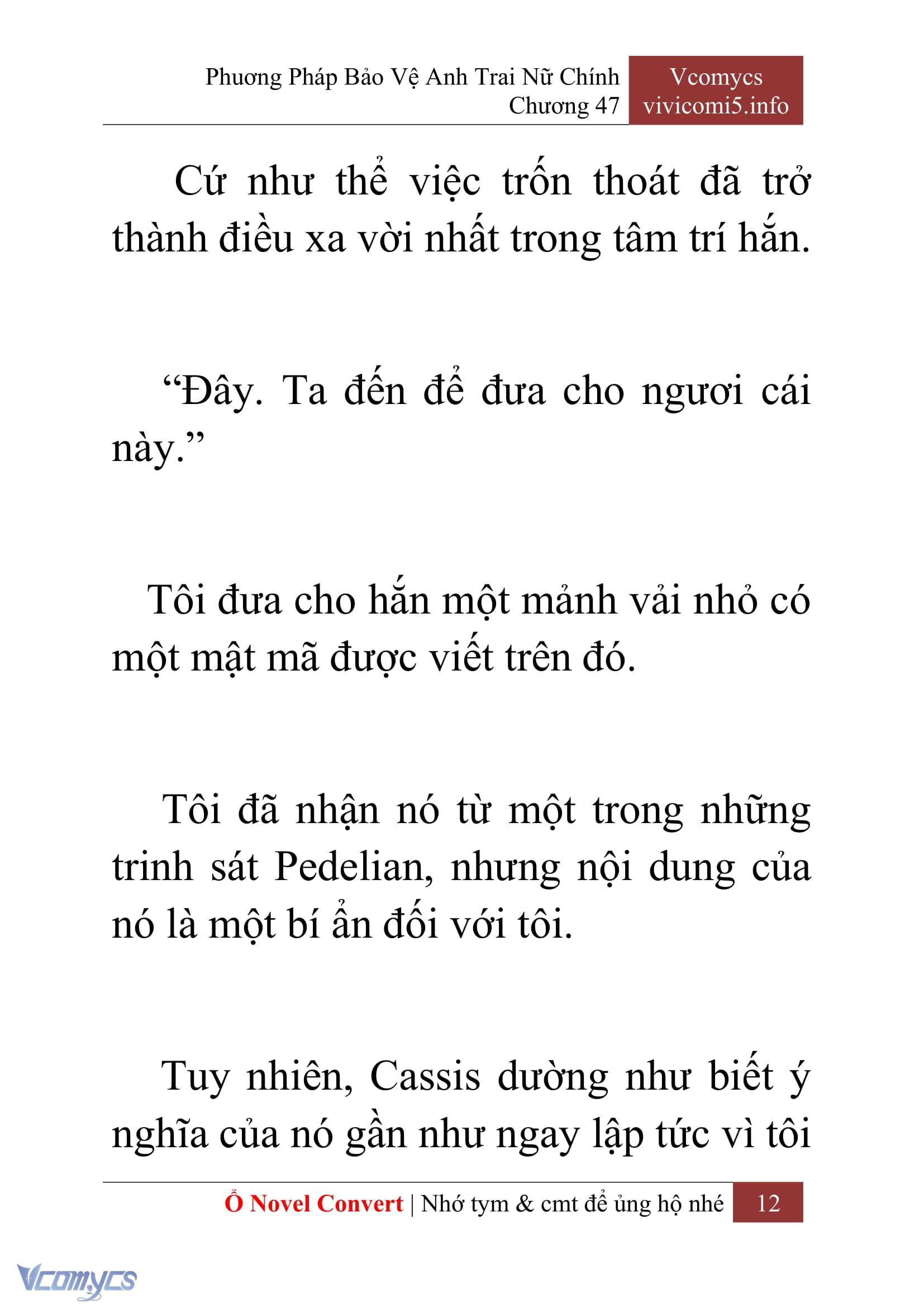 [Novel] Phương Pháp Bảo Vệ Anh Trai Nữ Chính Chap 47 - Next Chap 48