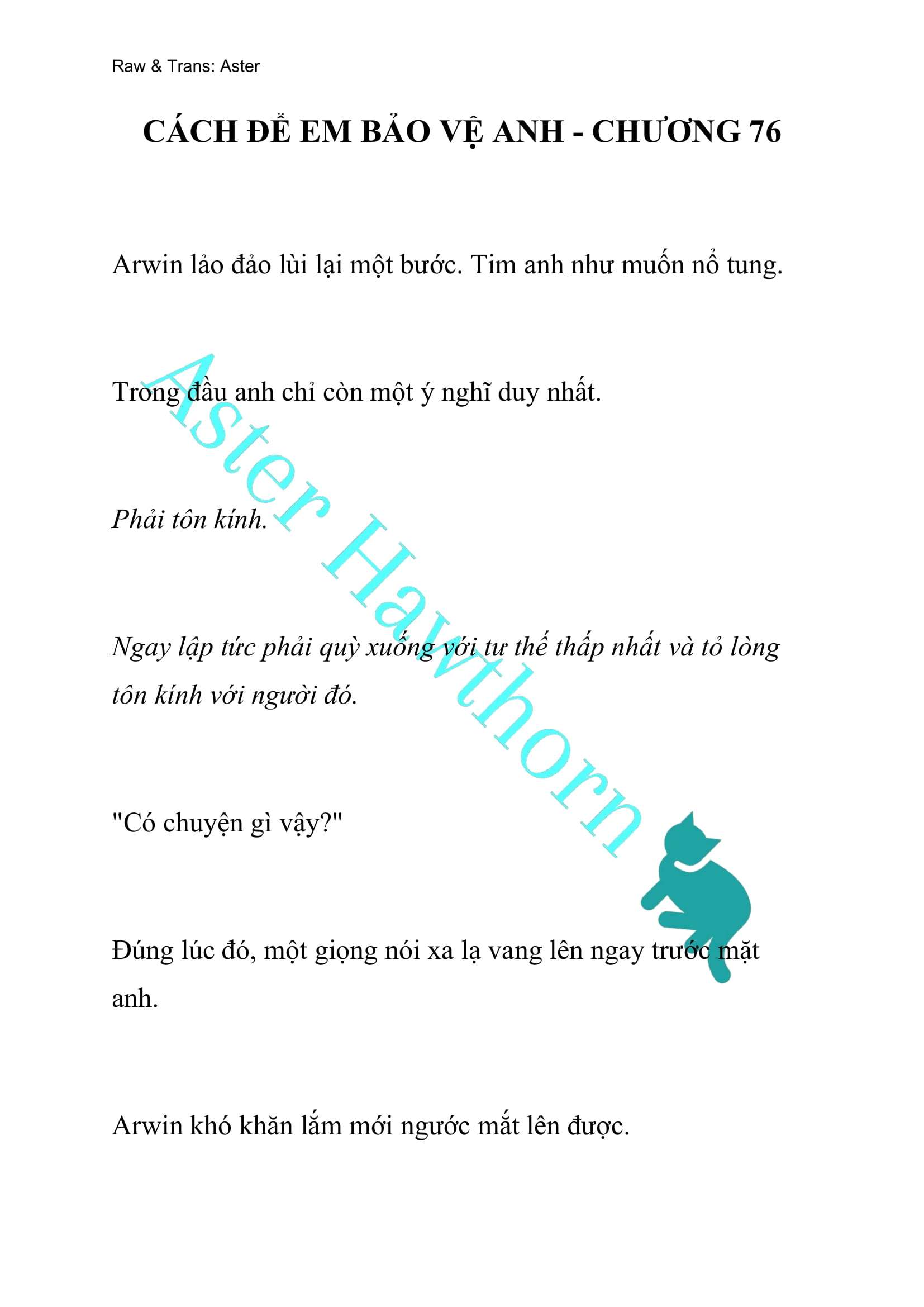 [NOVEL] Cách Để Em Bảo Vệ Anh Chap 76 - Next Chap 77