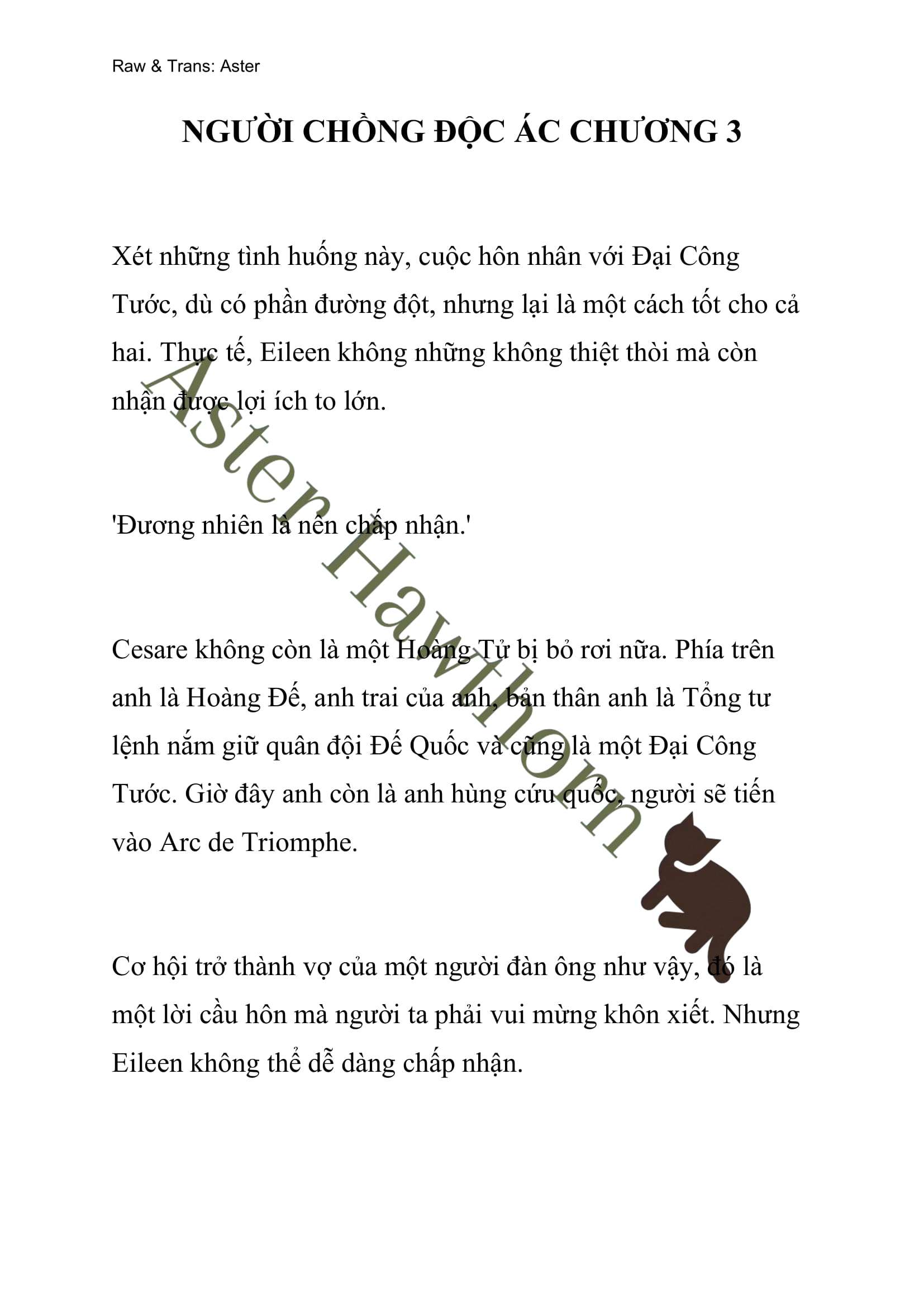 [NOVEL] Người Chồng Độc Ác Chap 3 - Next Chap 4