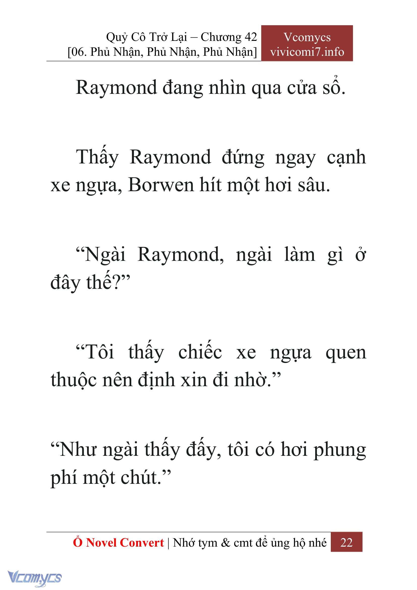 [Novel] Quý Cô Trở Lại Chap 42 - Next Chap 43