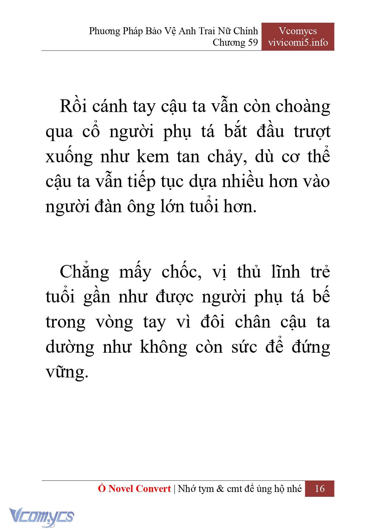 [Novel] Phương Pháp Bảo Vệ Anh Trai Nữ Chính Chap 59 - Next Chap 60