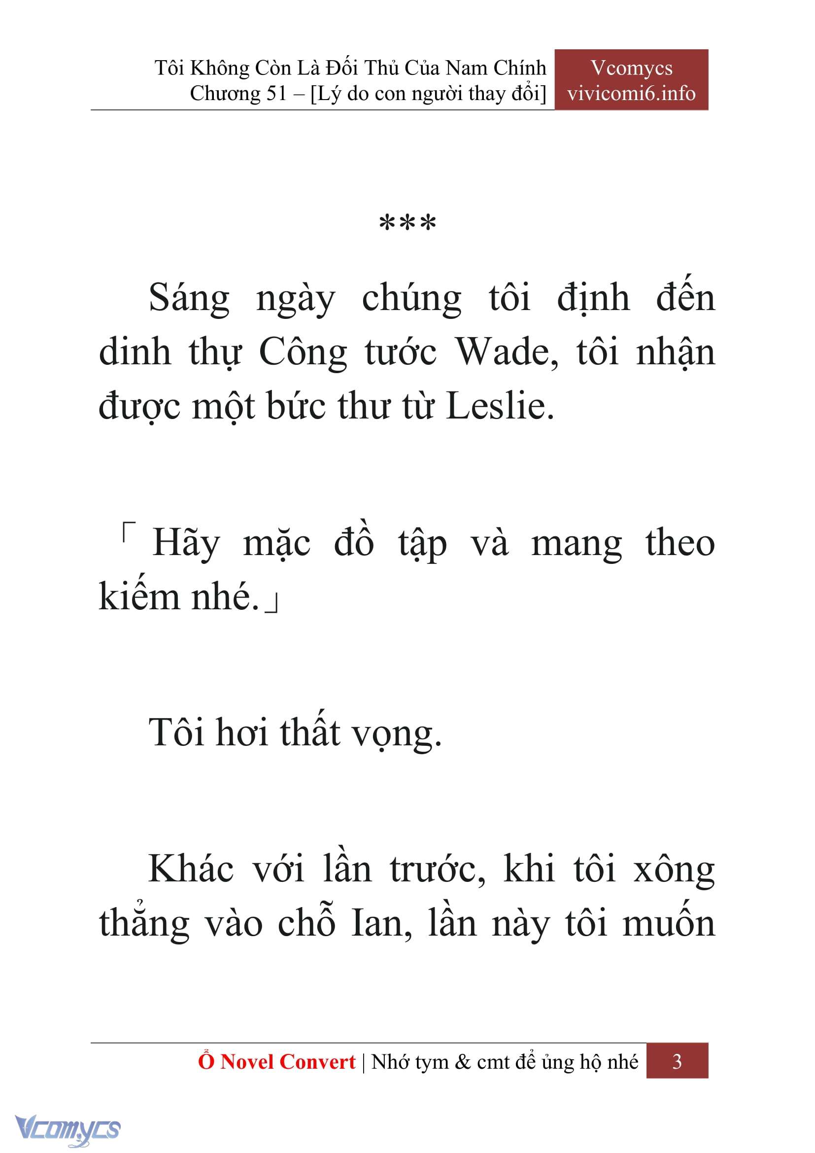 [Novel] Tôi Không Còn Là Đối Thủ Của Nam Chính Chap 51 - Trang 2