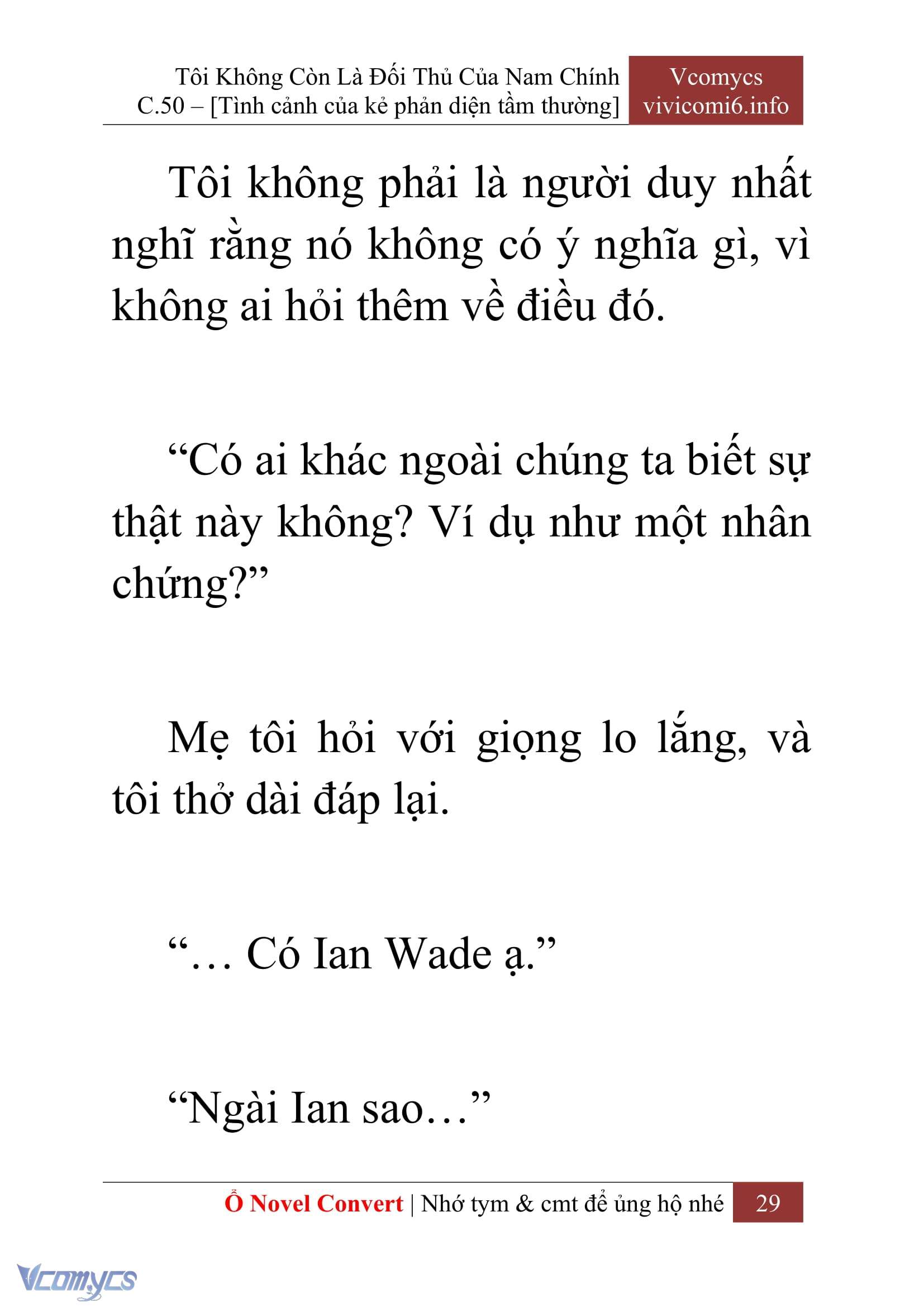 [Novel] Tôi Không Còn Là Đối Thủ Của Nam Chính Chap 50 - Trang 2