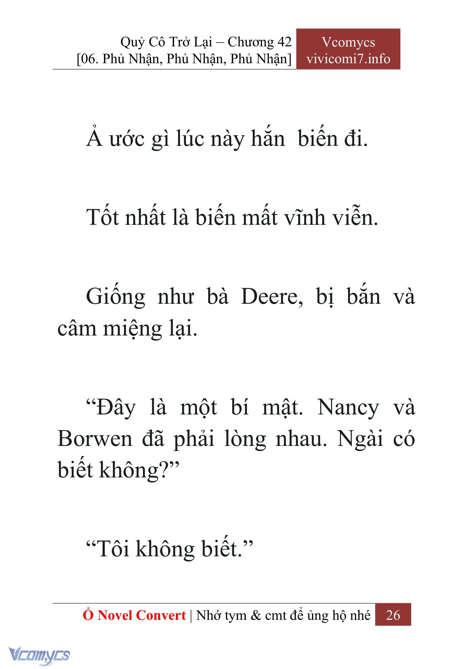 [Novel] Quý Cô Trở Lại Chap 42 - Next Chap 43