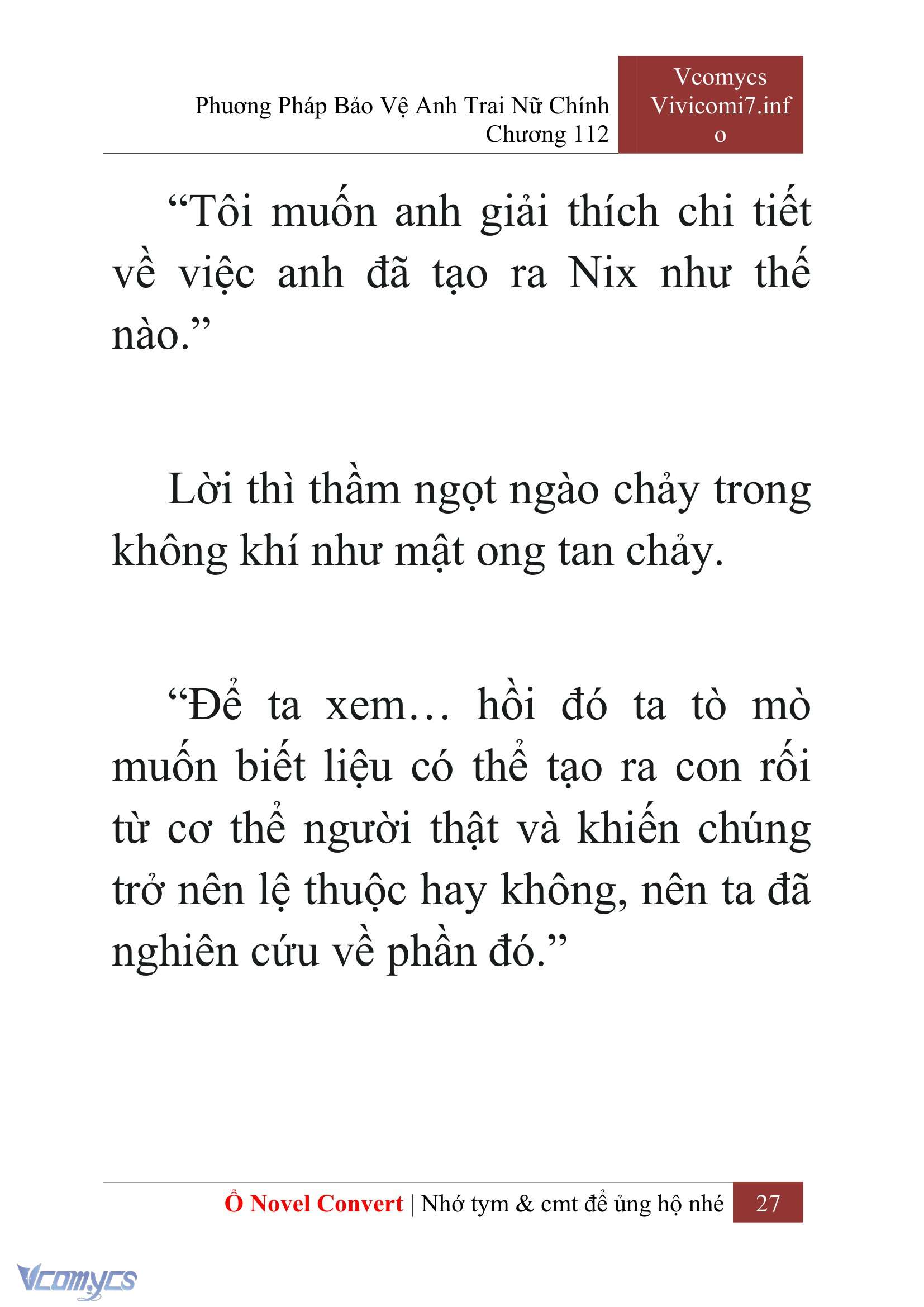 [Novel] Phương Pháp Bảo Vệ Anh Trai Nữ Chính Chap 112 - Next Chap 113