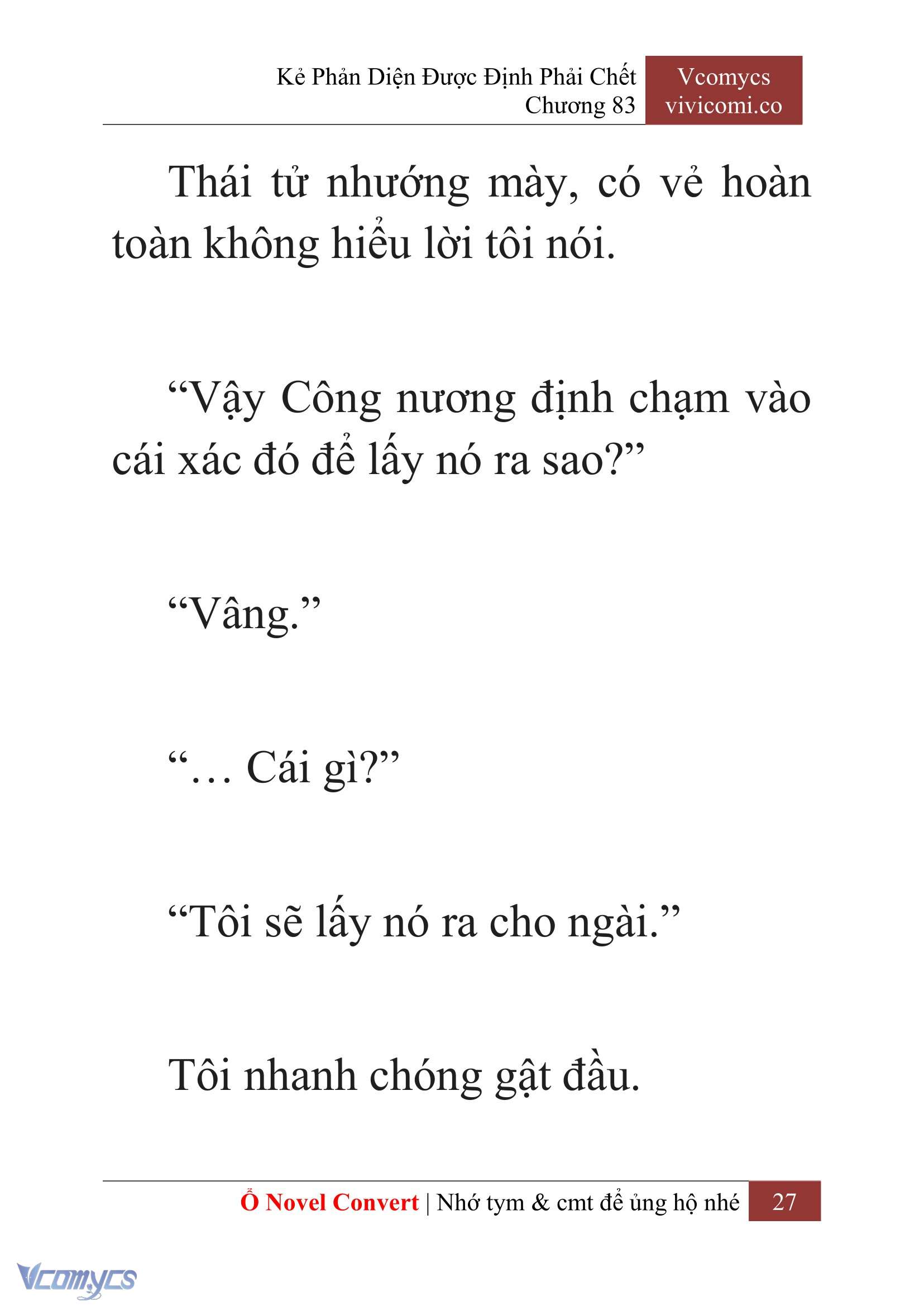 [Novel] Kẻ Phản Diện Được Định Phải Chết Chap 83 - Next Chap 84