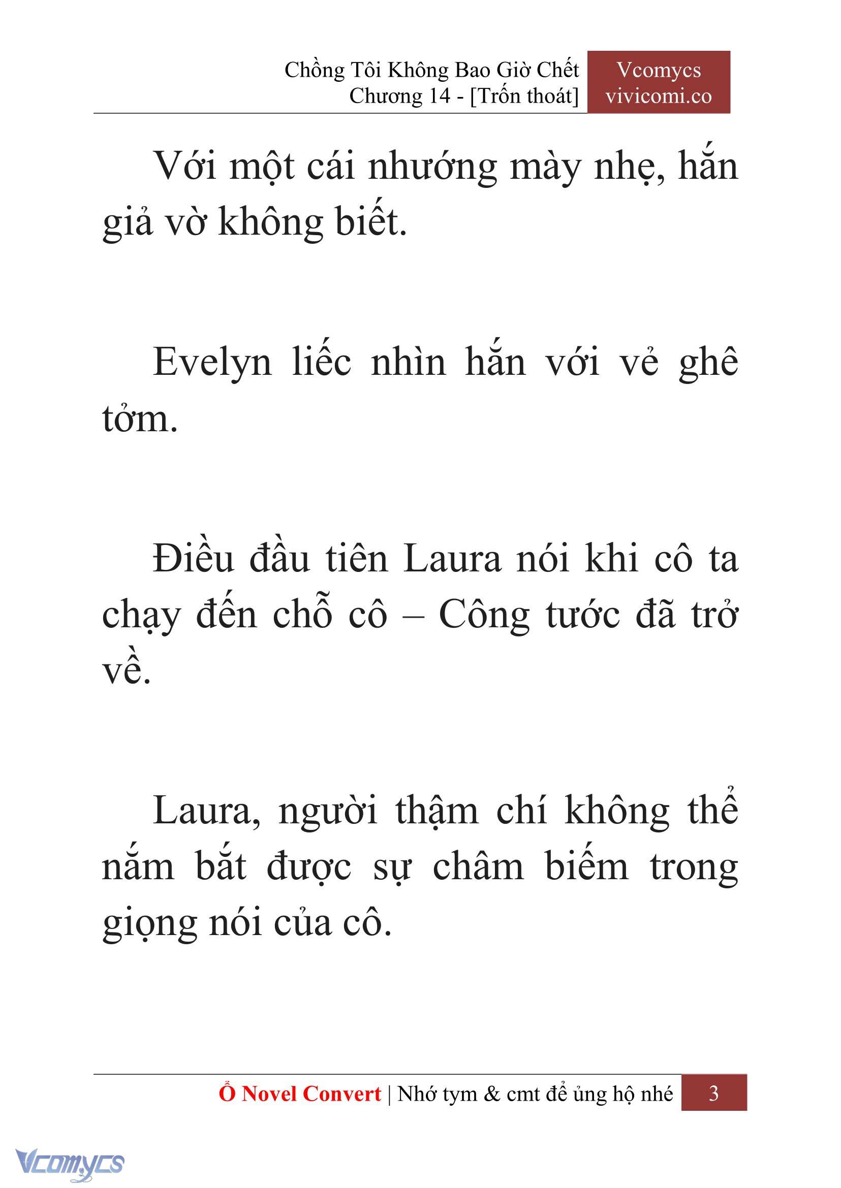 [Novel] Chồng Tôi Không Bao Giờ Chết Chap 14 - Trang 2