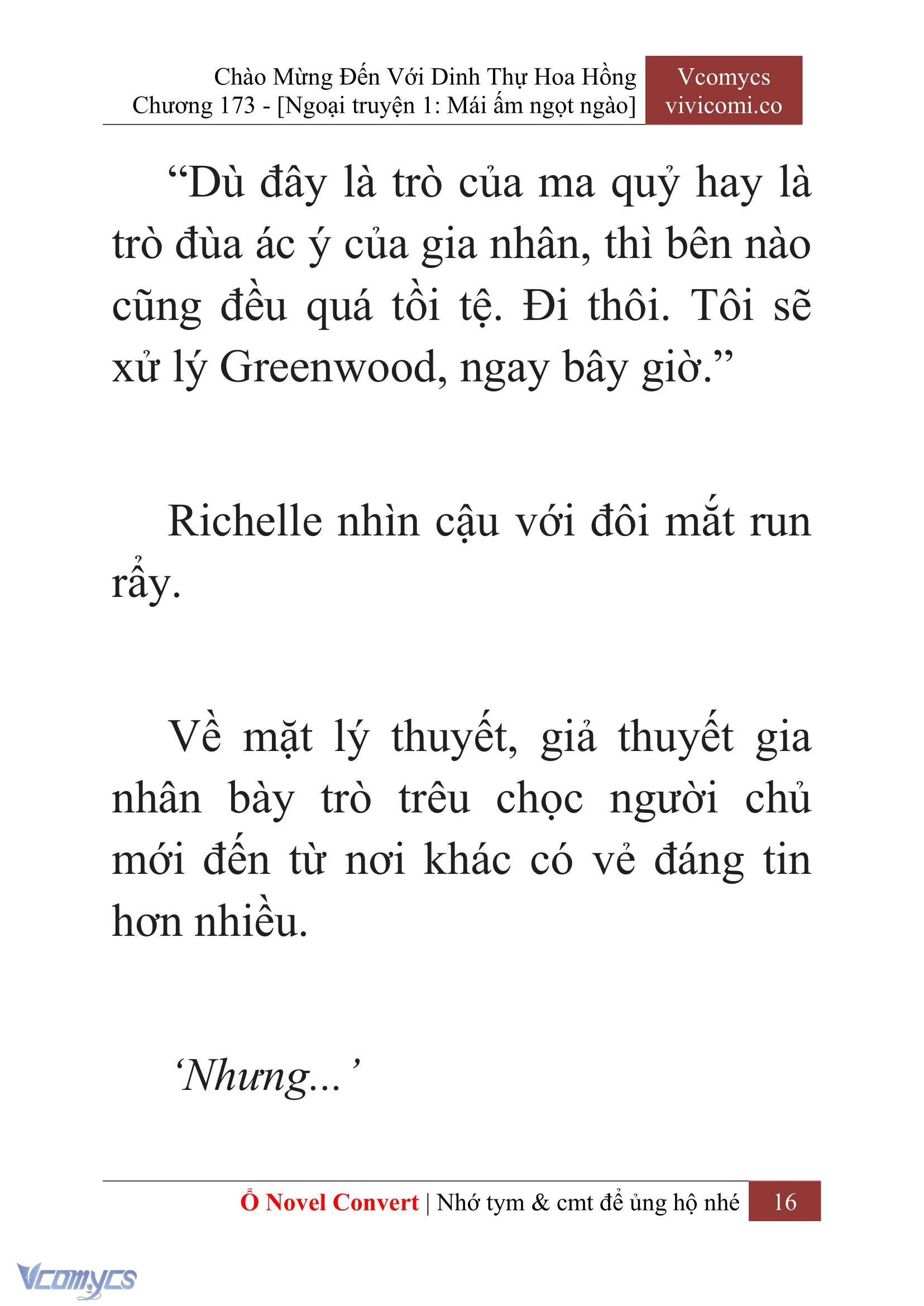 [Novel] Chào Mừng Đến Với Dinh Thự Hoa Hồng Chap 173 - Trang 2