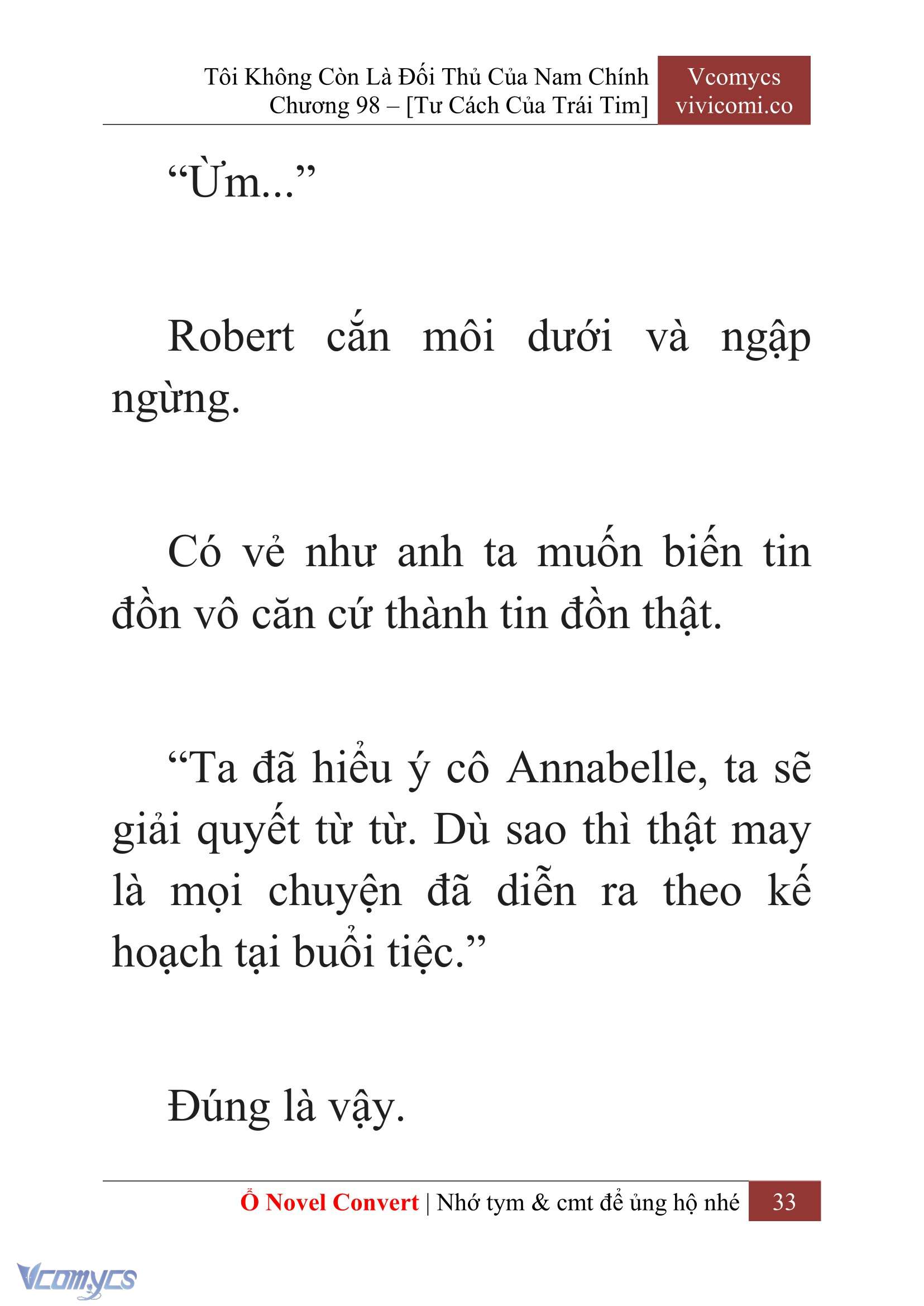 [Novel] Tôi Không Còn Là Đối Thủ Của Nam Chính Chap 98 - Next Chap 99