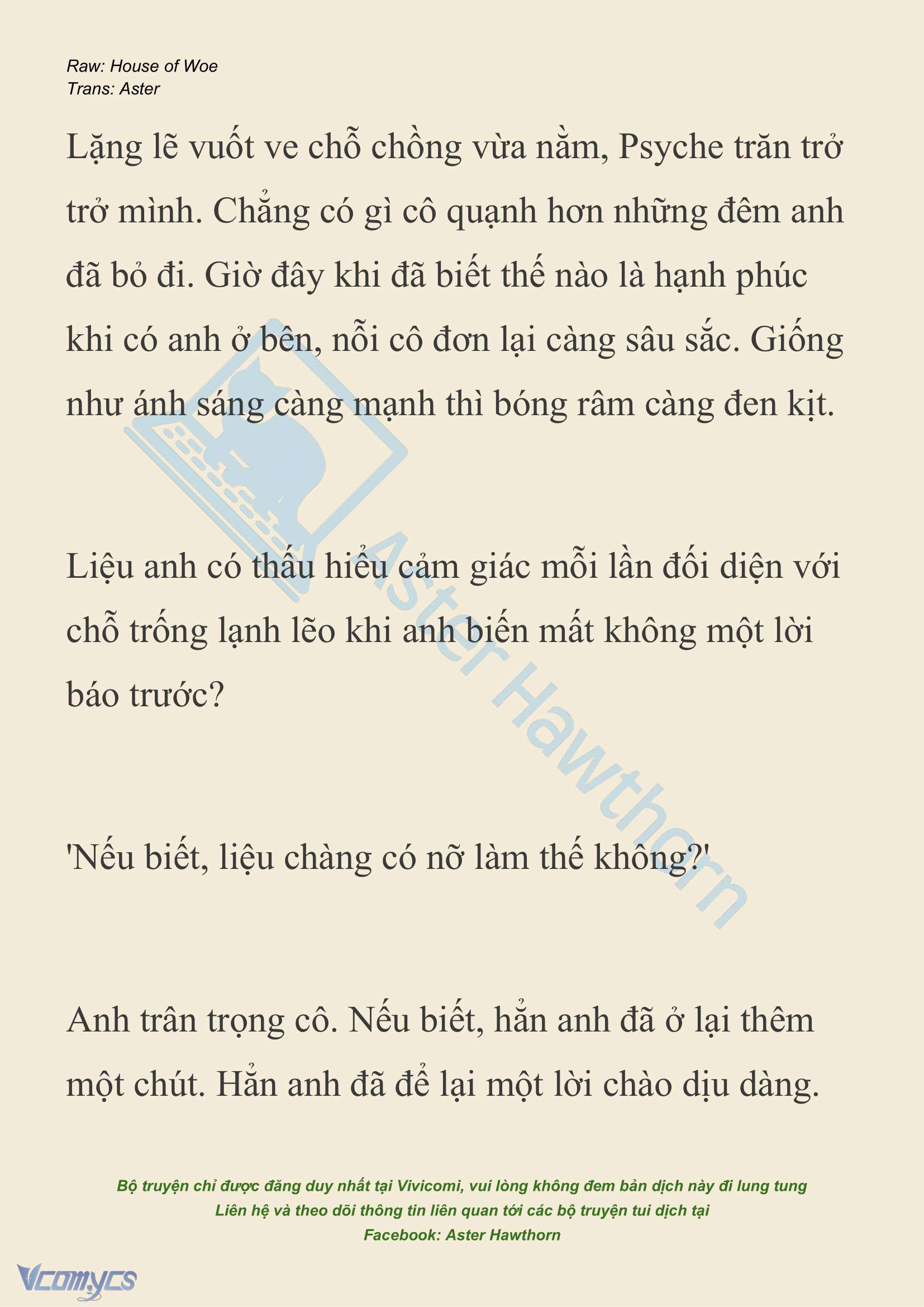 [NOVEL] Dành Cho Các Nữ Thần: Dành cho Psyche Chap 23 - Trang 2