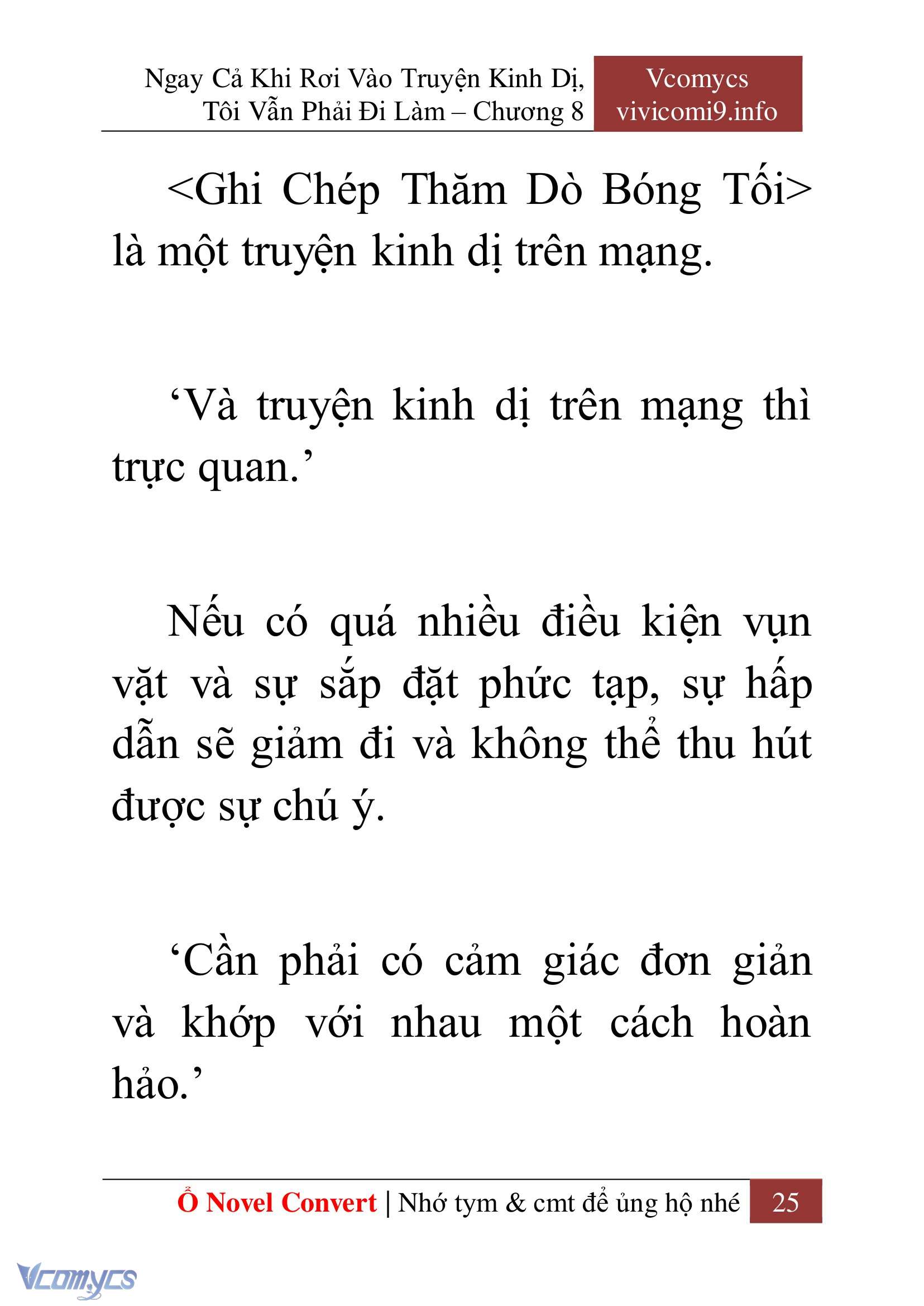 [Novel] Ngay Cả Khi Rơi Vào Truyện Kinh Dị, Tôi Vẫn Phải Đi Làm Chap 8 - Next Chap 9