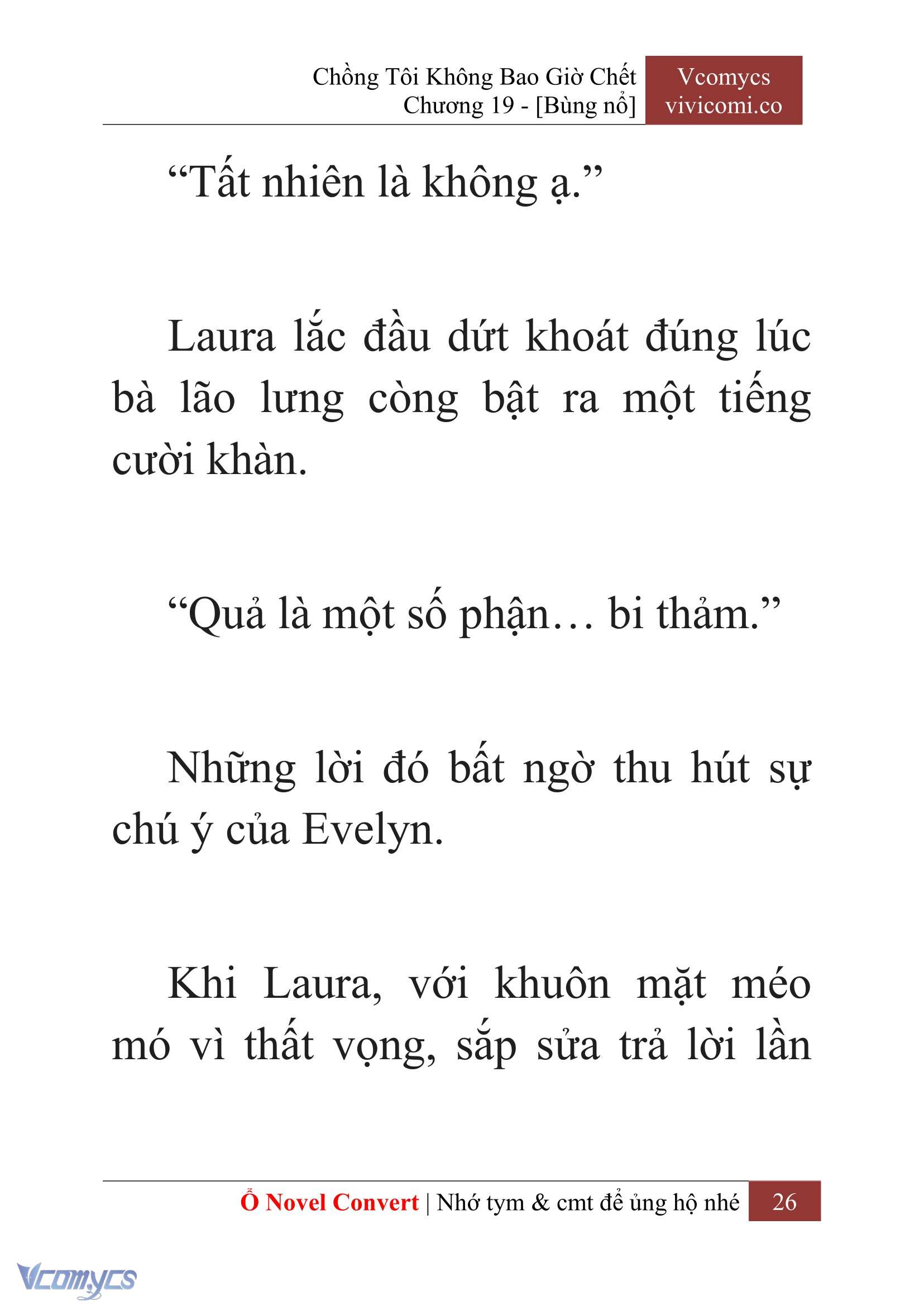 [Novel] Chồng Tôi Không Bao Giờ Chết Chap 19 - Trang 2
