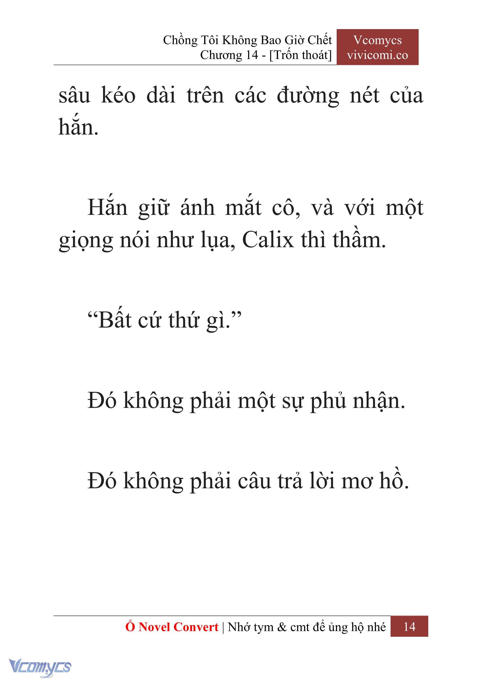 [Novel] Chồng Tôi Không Bao Giờ Chết Chap 14 - Trang 2