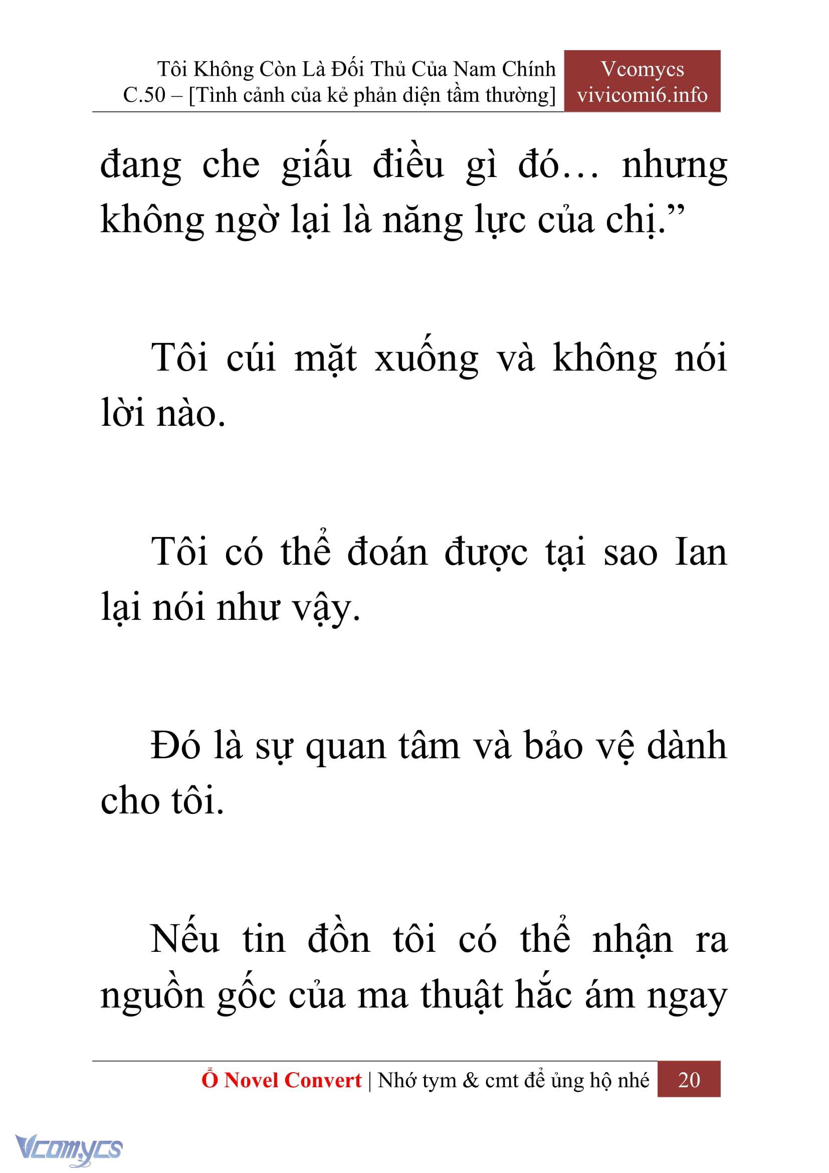 [Novel] Tôi Không Còn Là Đối Thủ Của Nam Chính Chap 50 - Trang 2