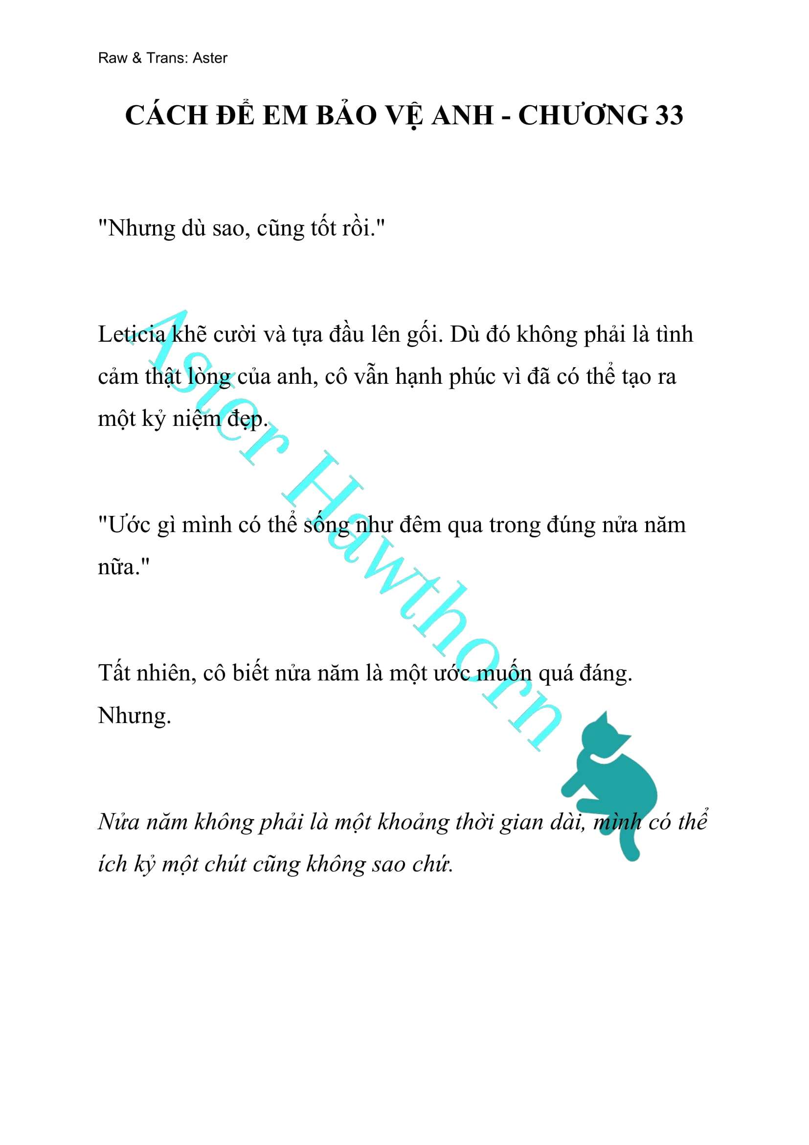 [NOVEL] Cách Để Em Bảo Vệ Anh Chap 33 - Next Chap 34