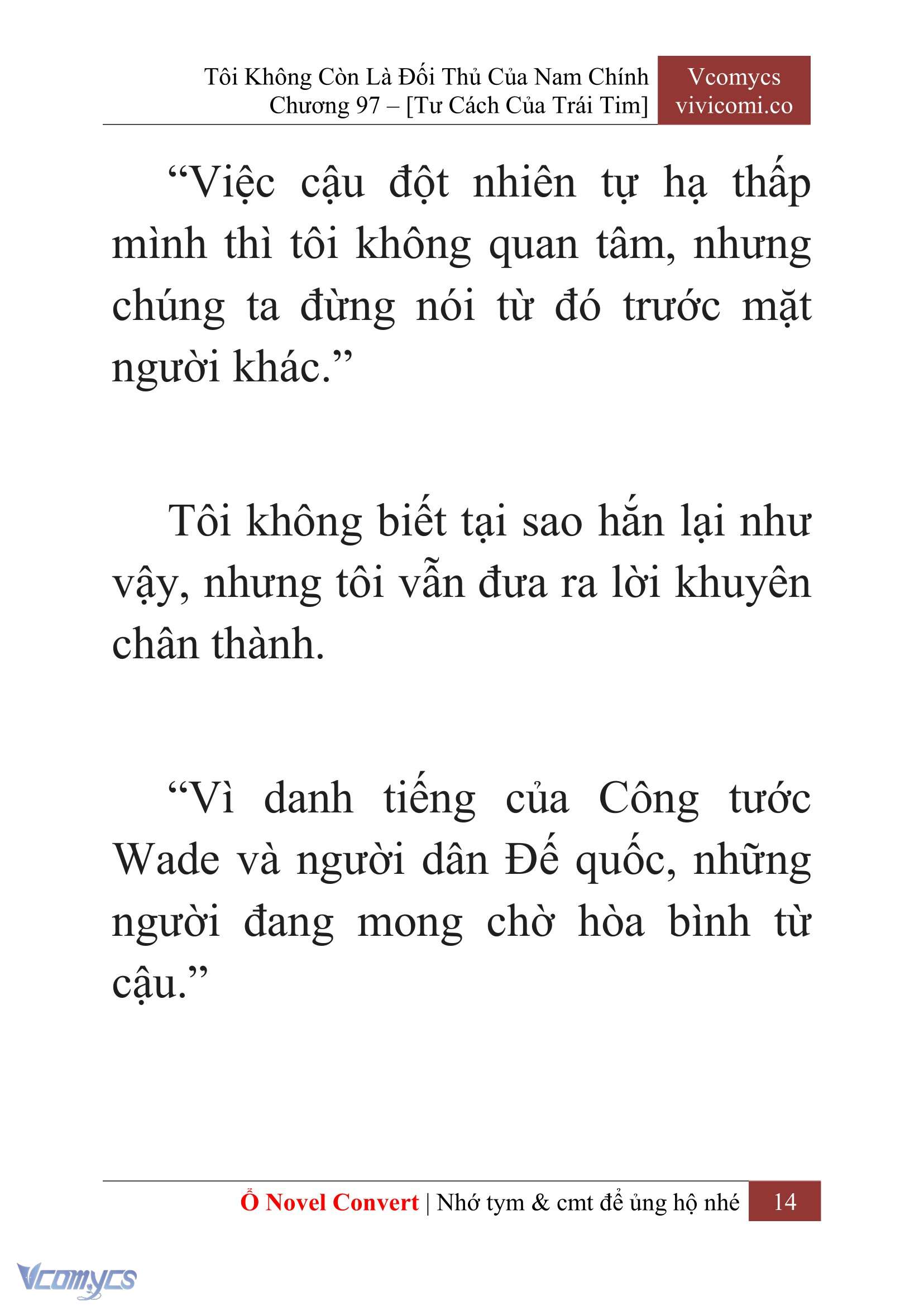 [Novel] Tôi Không Còn Là Đối Thủ Của Nam Chính Chap 97 - Next Chap 98