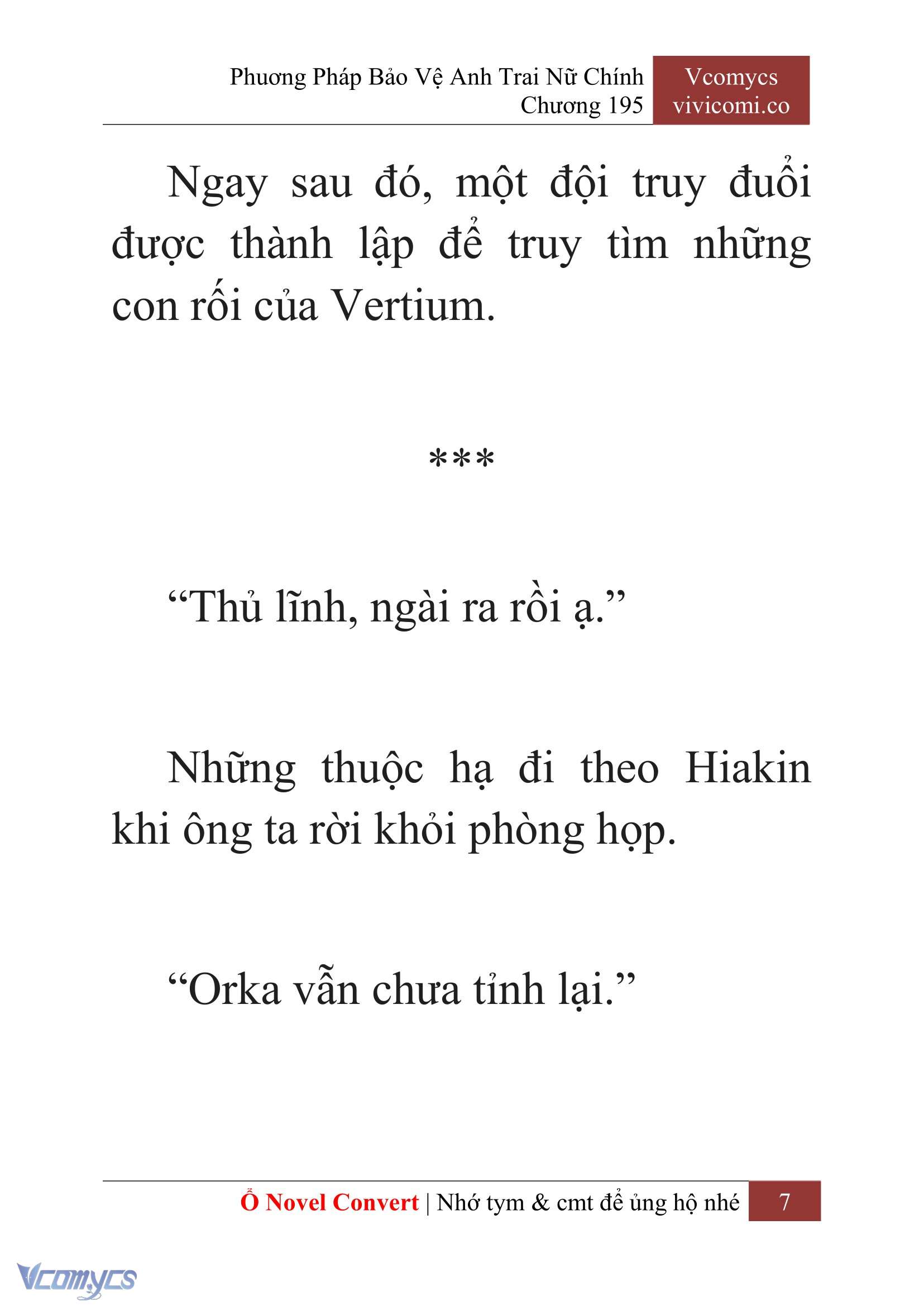 [Novel] Phương Pháp Bảo Vệ Anh Trai Nữ Chính Chap 195 - Next Chap 196