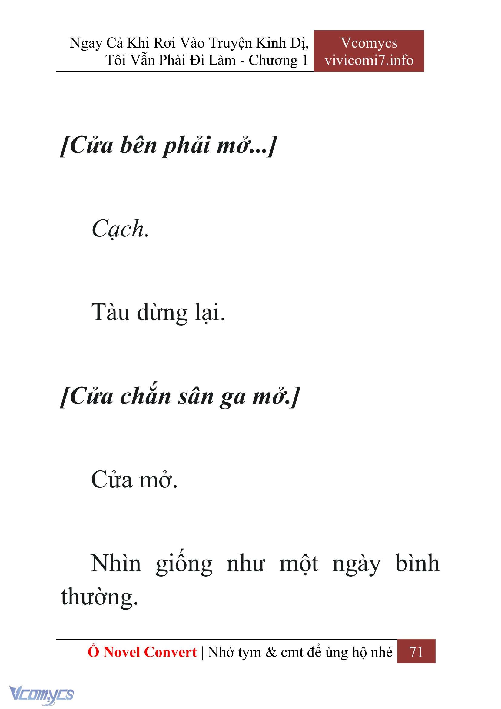 [Novel] Ngay Cả Khi Rơi Vào Truyện Kinh Dị, Tôi Vẫn Phải Đi Làm Chap 1 - Next Chap 2